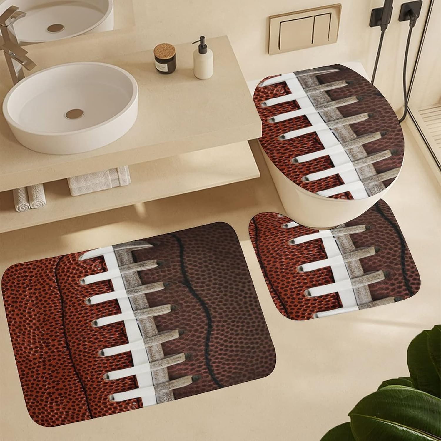 Sports American Football Boys 4 Piece Bathroom Set