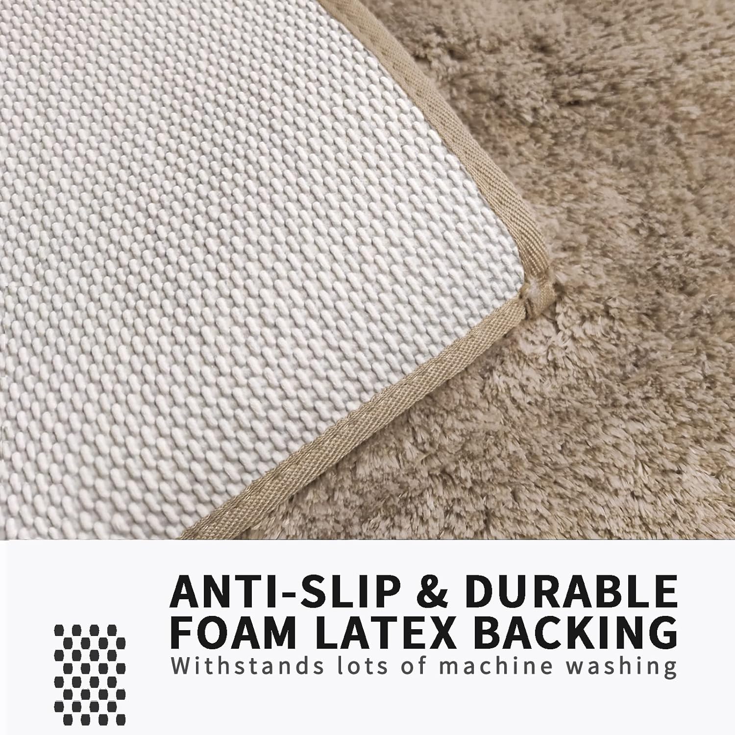 FIFU Bath Rug Mat 17x24 Non-Slip Microfiber 1