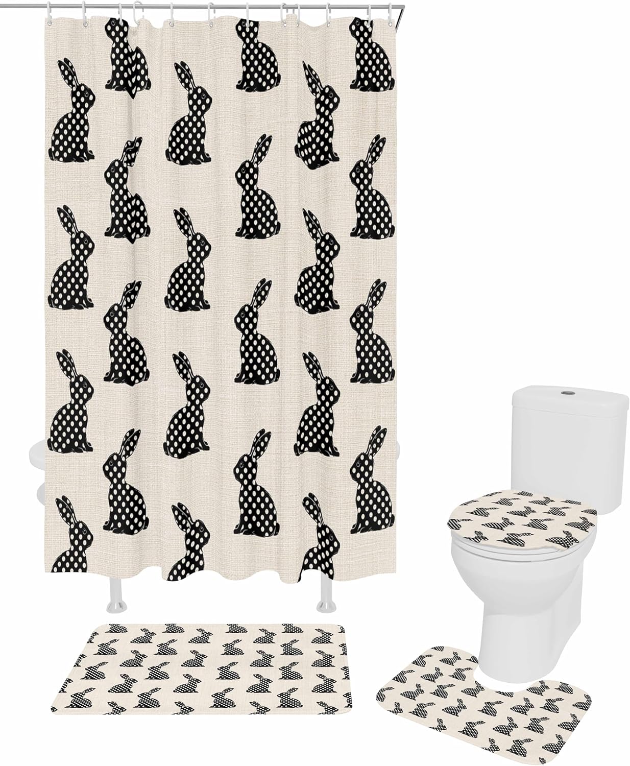 ZOE GARDEN Easter Rabbit Bathroom Set 1