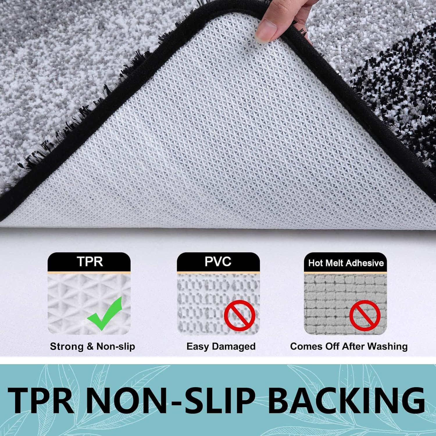 Arotive Microfiber Bath Mat 24 x 16 Black