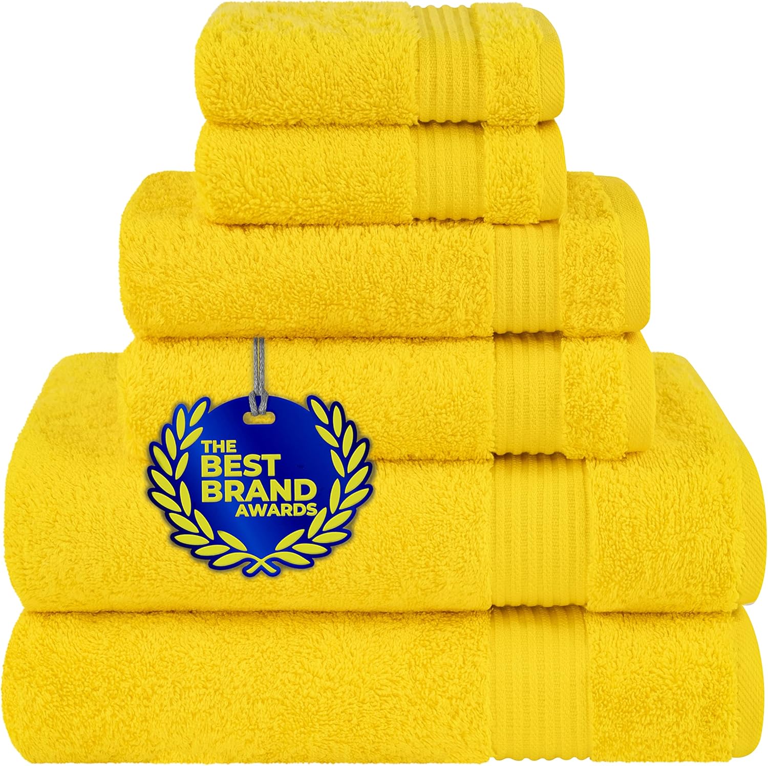 Cotton Paradise 6 Piece Yellow Towel Set 1