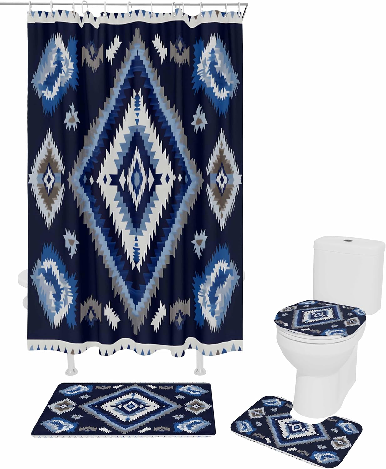 ZOE GARDEN Southwest Aztec Bathroom Set