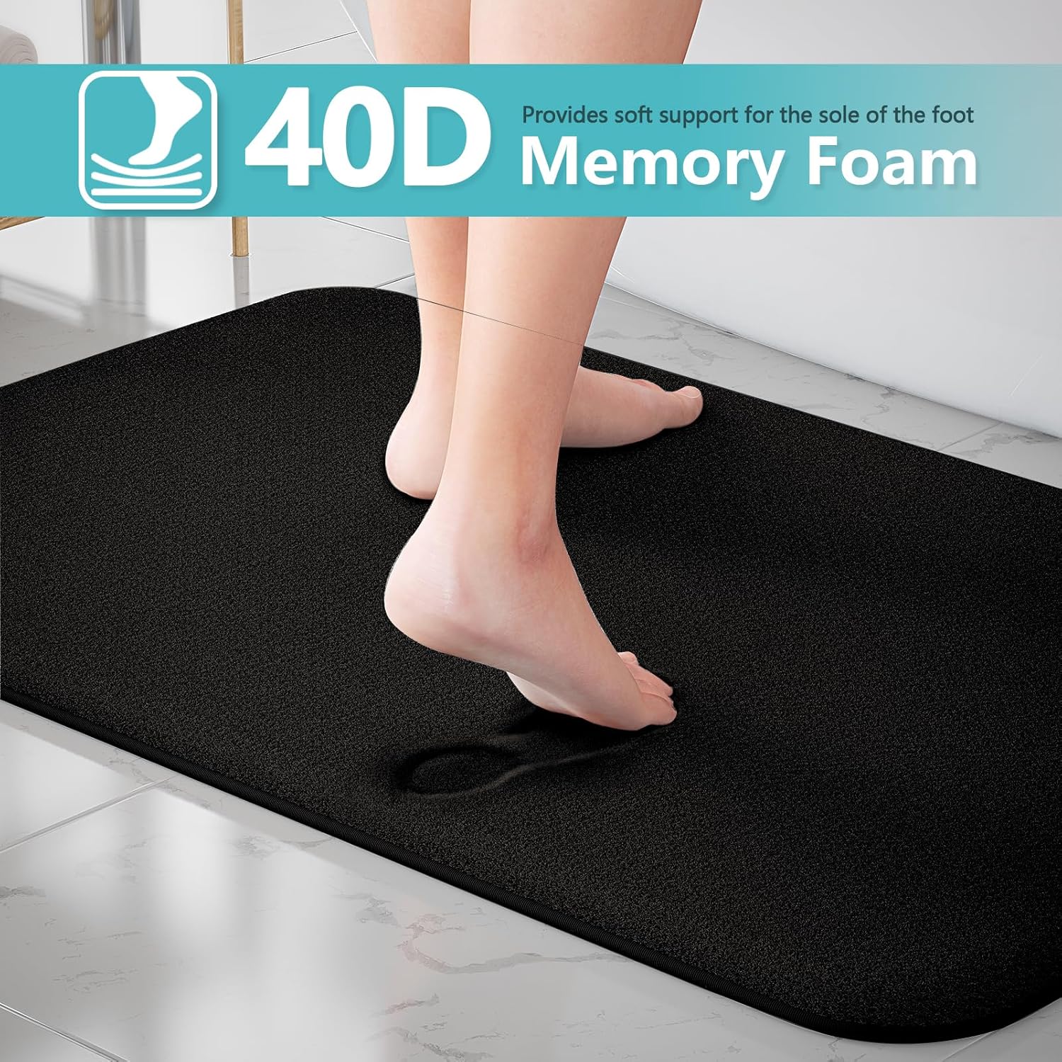 RUN HELIX 3-Piece Memory Foam Bath Mat Set