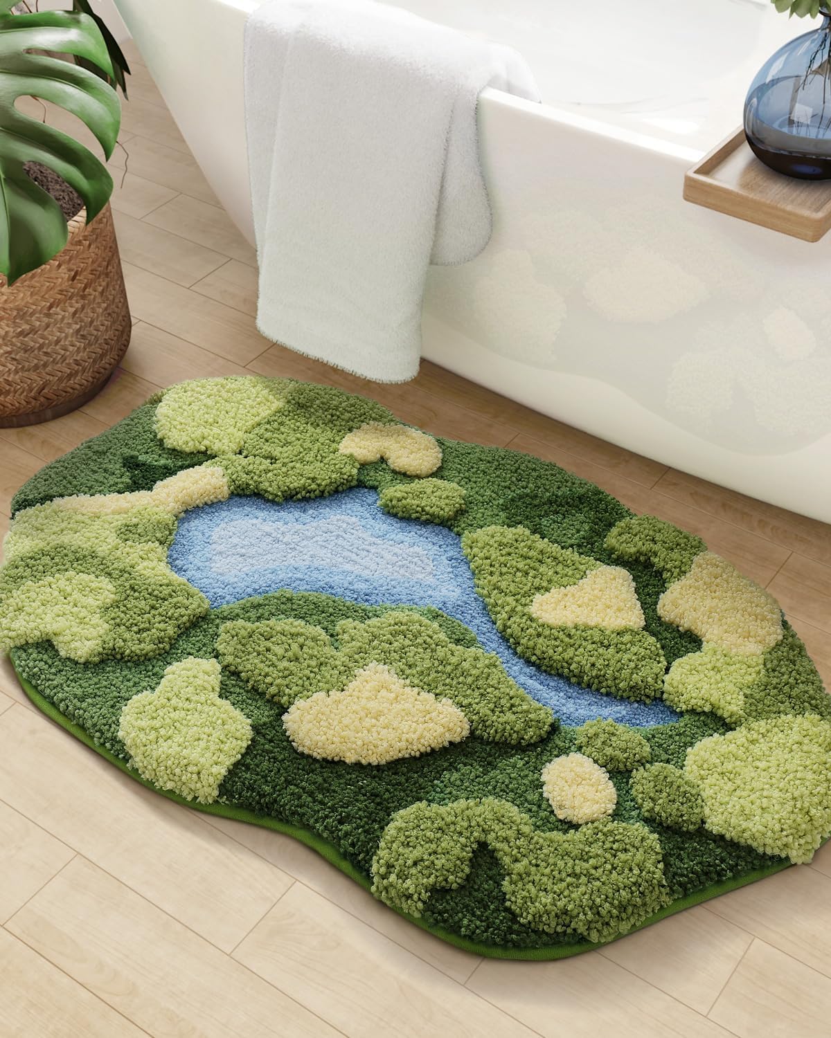 DEXI Moss Green Bath Mat 20x32