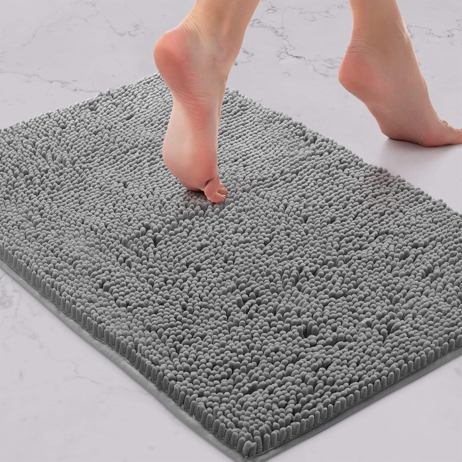 LuxUrux Bath Mat - Extra Soft Plush Non-Slip Bathroom Rug