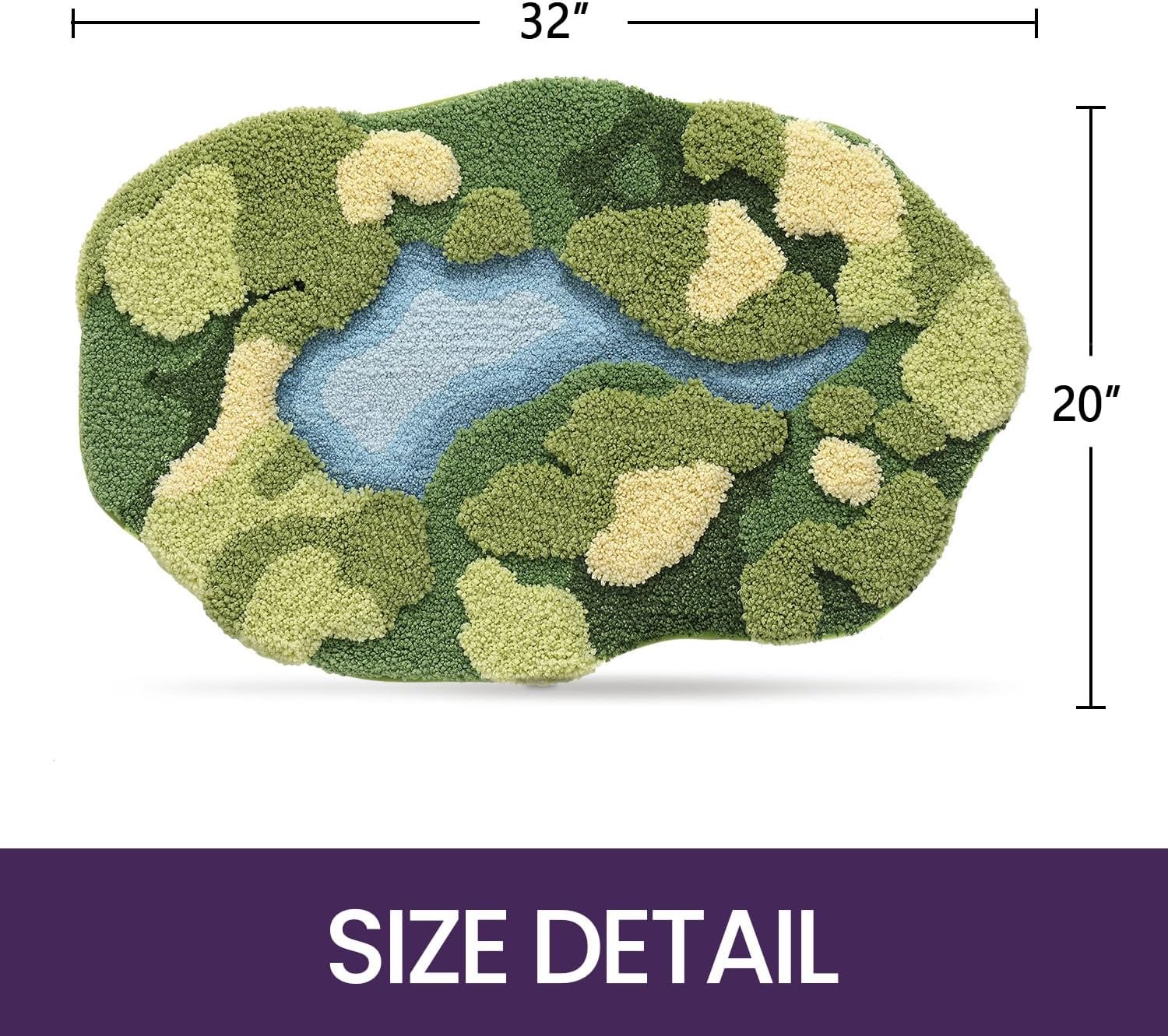 DEXI Moss Green Bath Mat 20x32