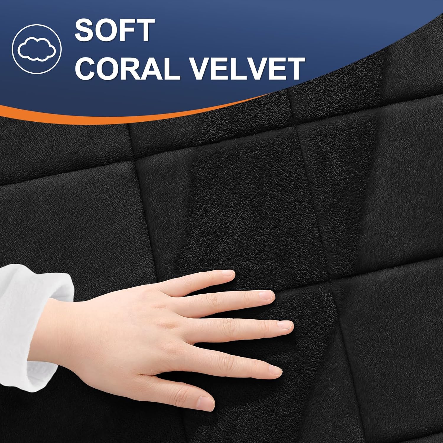 OLANLY Memory Foam Bath Mat 30x20 Black 1