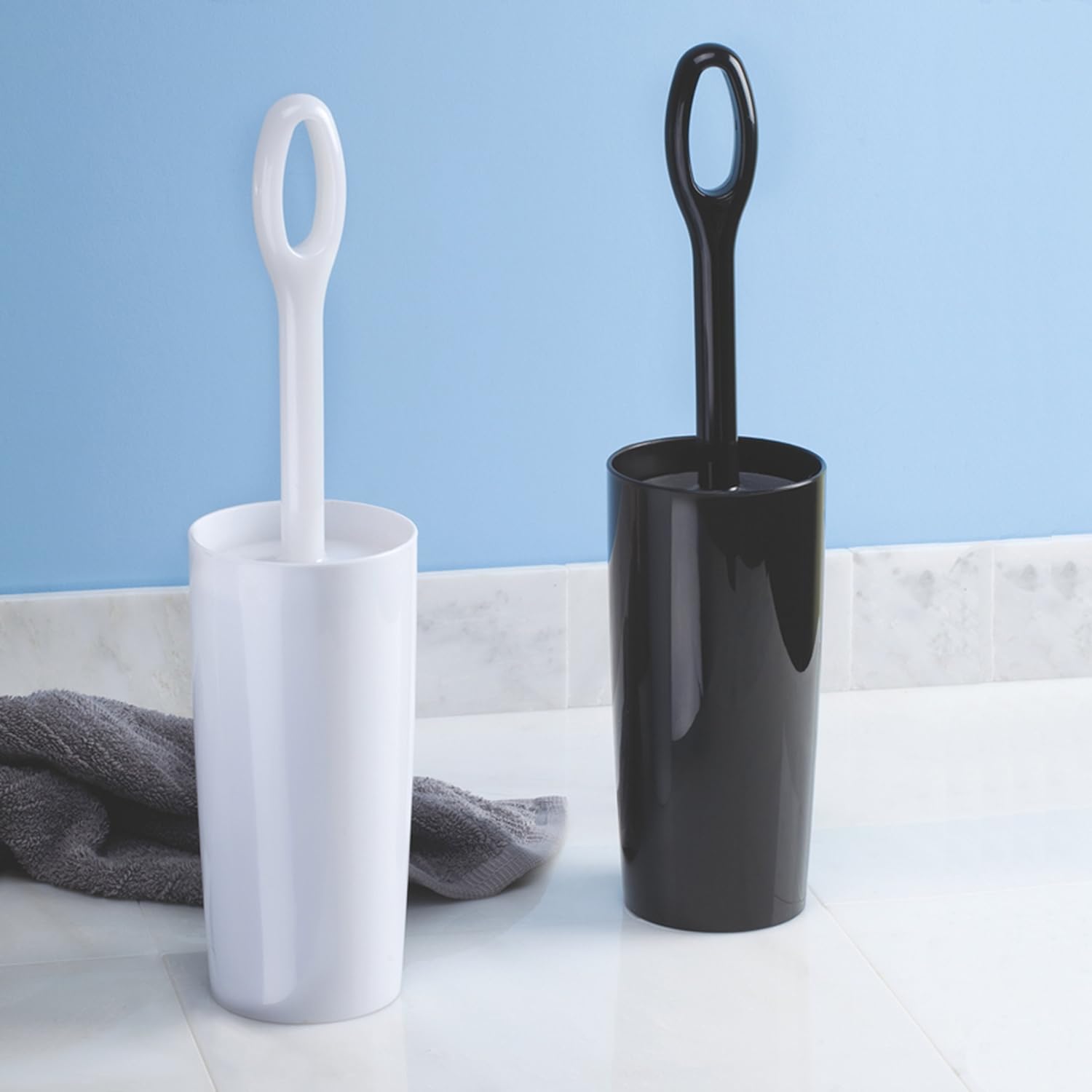 InterDesign iDesign Moda Toilet Bowl Brush and Holder - White