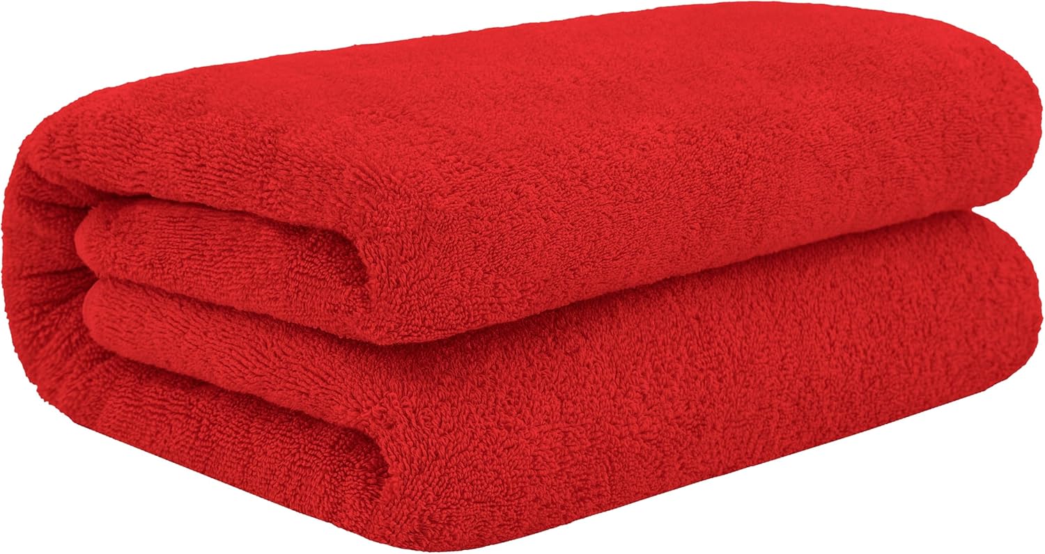 Cotton Paradise 40x80 Red Oversized Bath Sheet