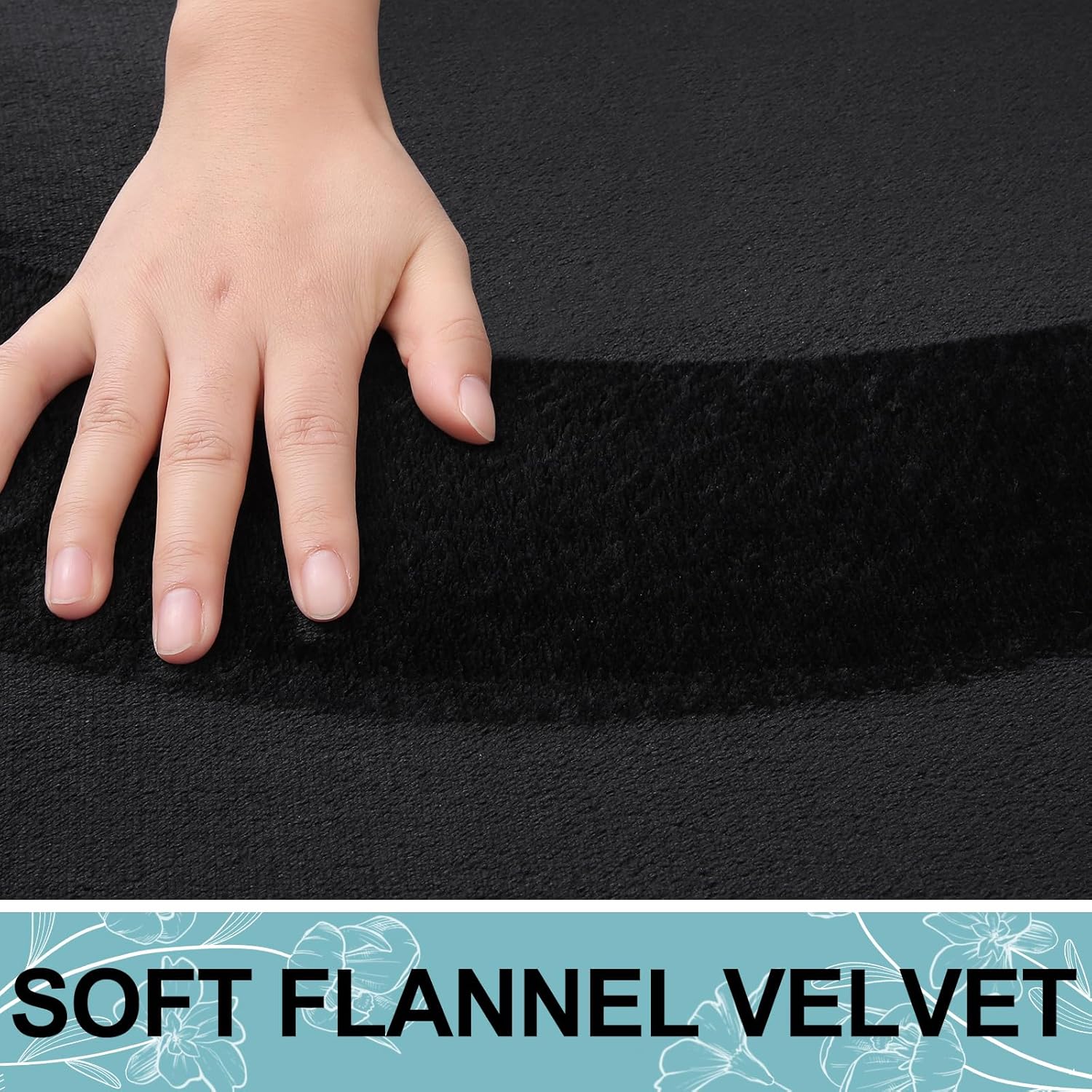 Smiry Memory Foam Bath Mat 36x24 Black