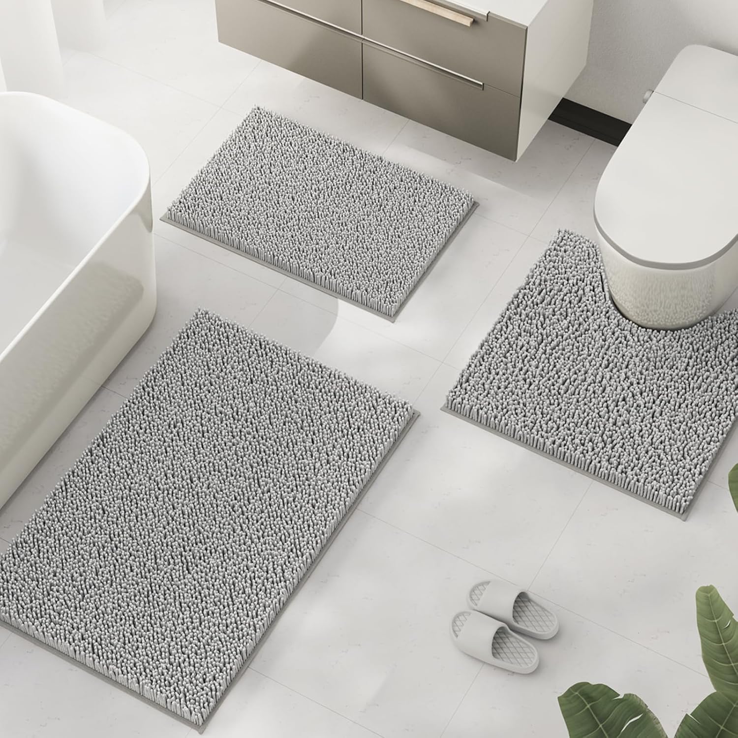 RUN HELIX 3 Piece Bathroom Rug Set 1