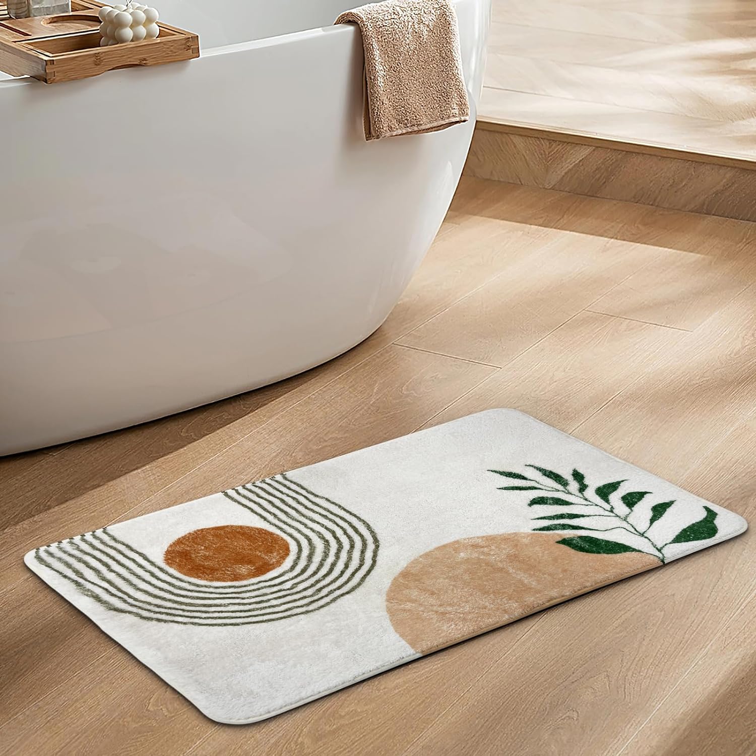20X30 Boho Bath Rug Non-Slip Plush Mat