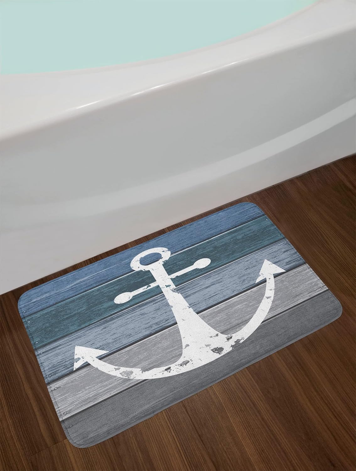 Ambesonne Anchor Bath Mat - Nautical Style 302 x 20 Plush Mat