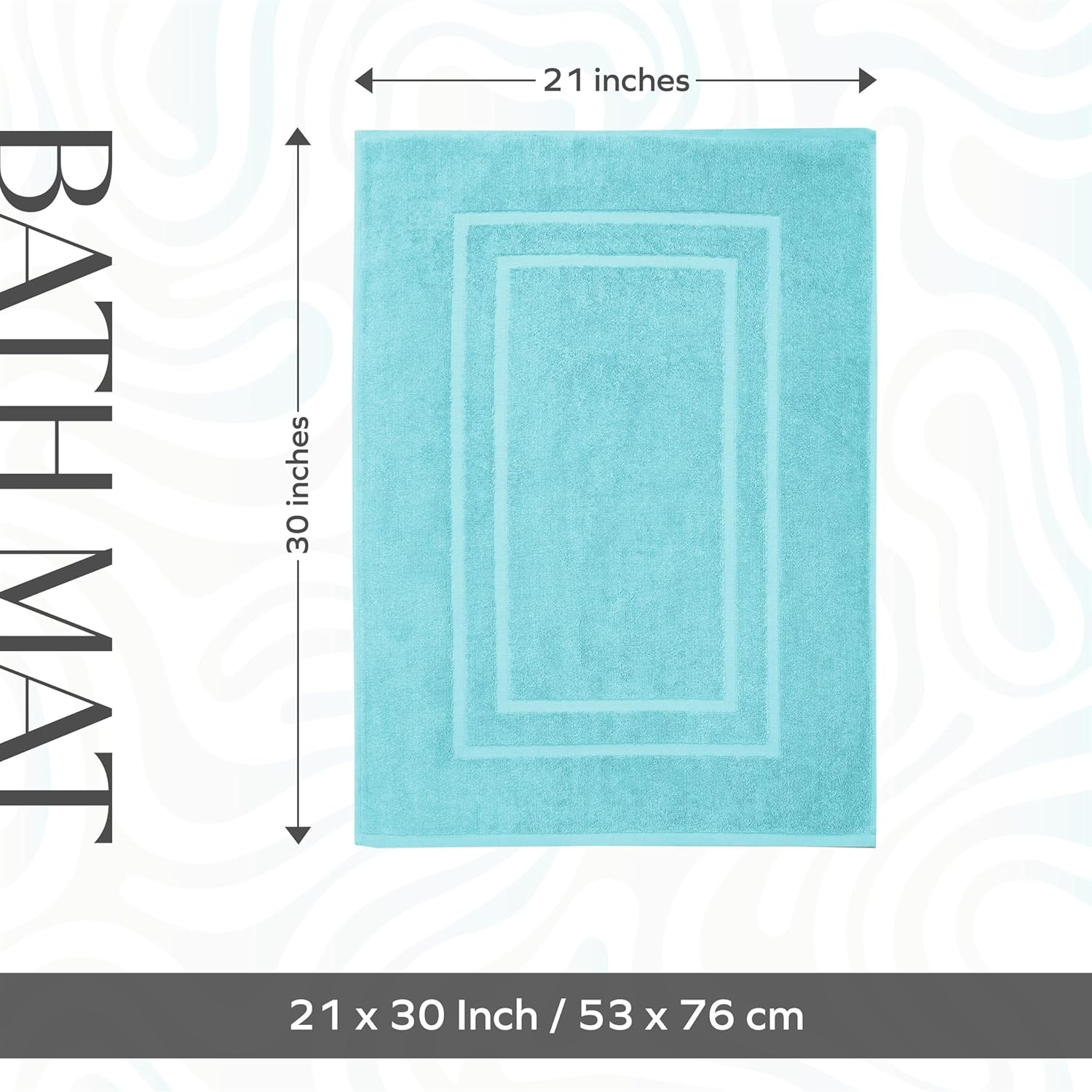 Feather Stitch 2 Piece Bath Mat Set