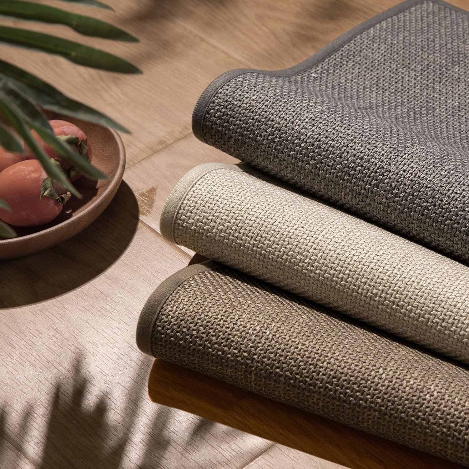 Chakme Ultra Thin Non Slip Bath Mat 24x17 Dark Beige
