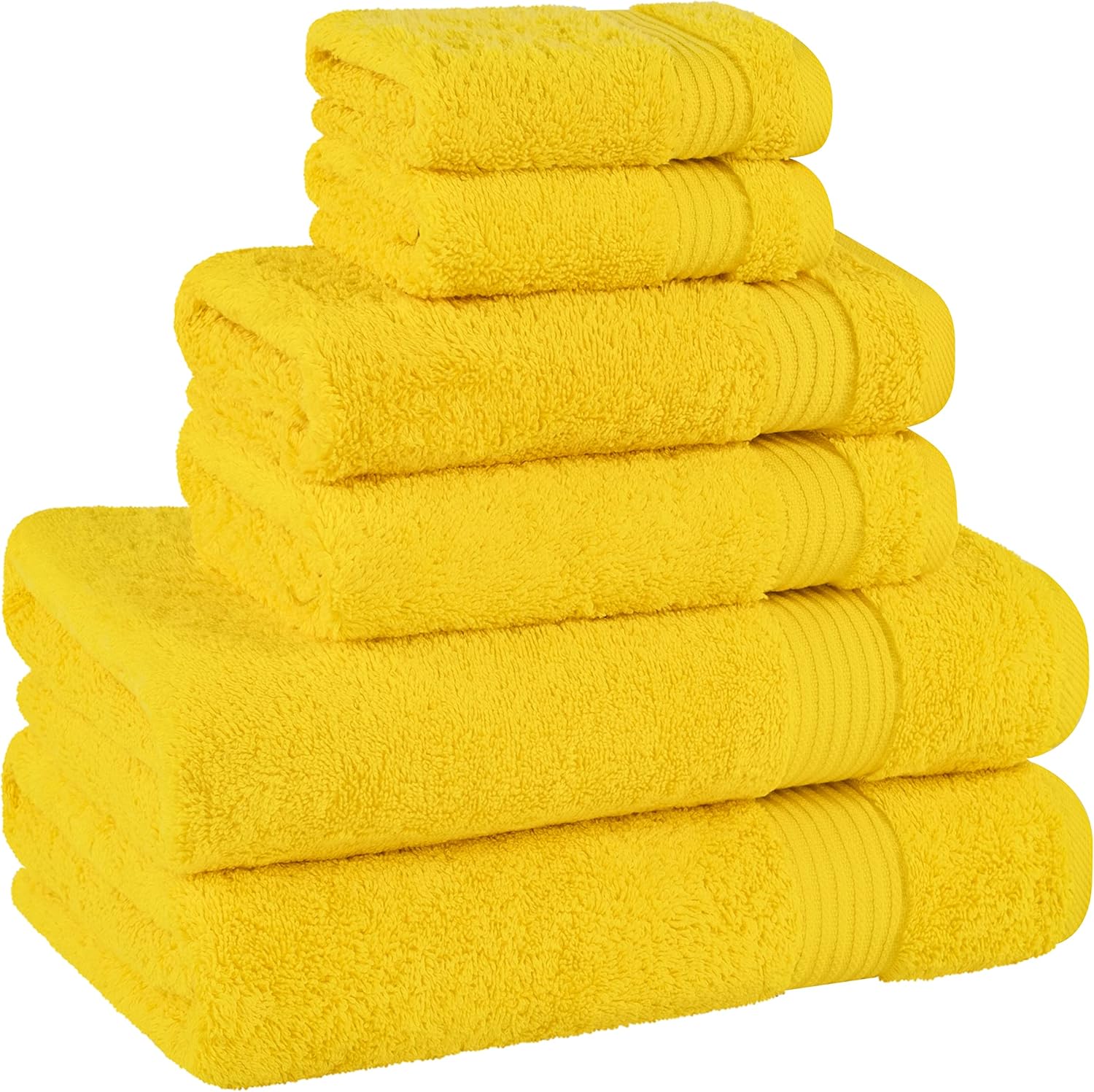 Cotton Paradise 6 Piece Yellow Towel Set 1
