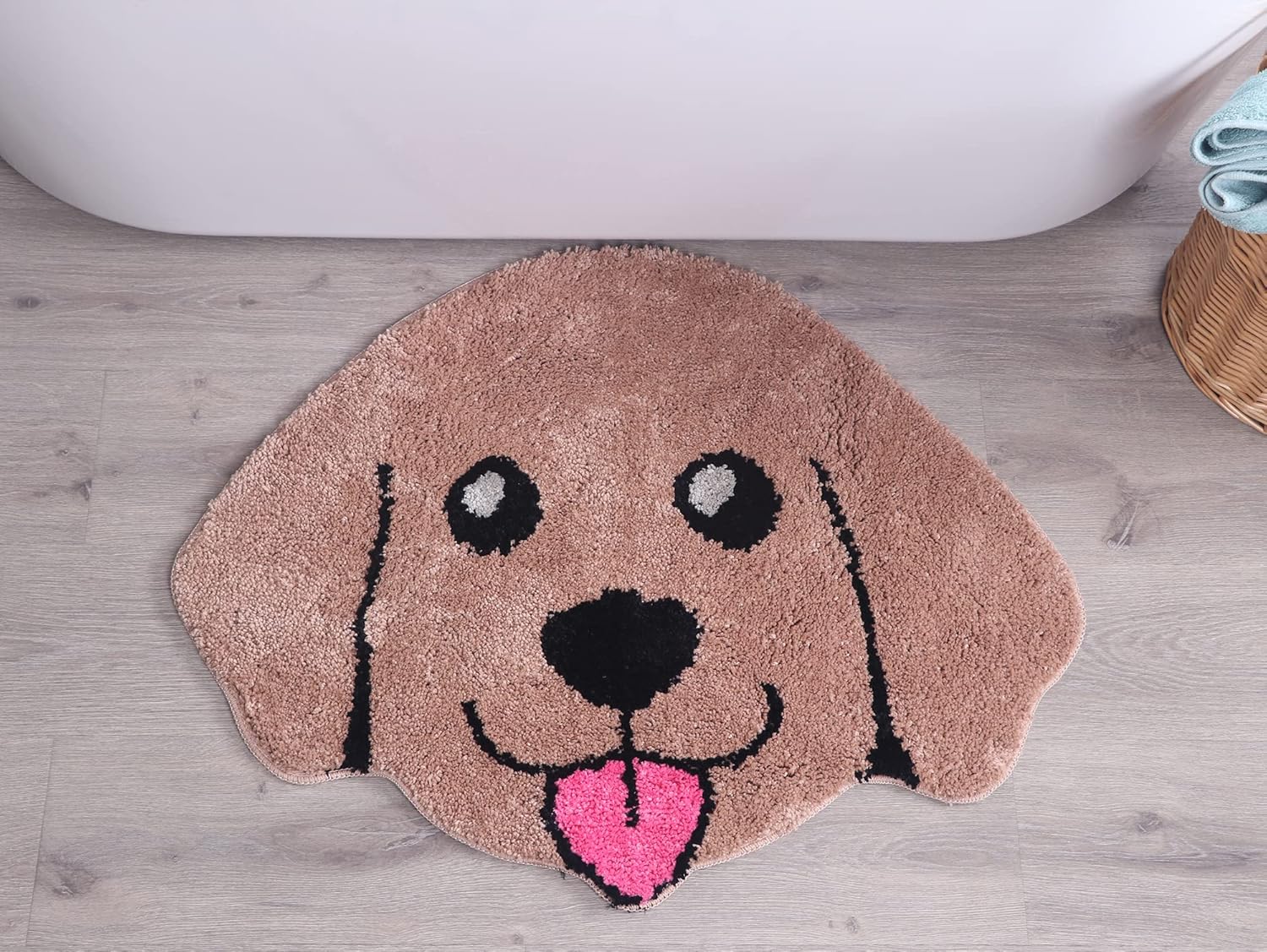 Cute Bath Mat with Golden Retriever Design
