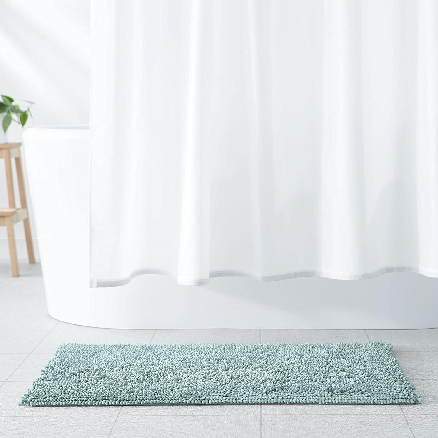 Amazon Basics Seafoam Green Bath Rug 21x34