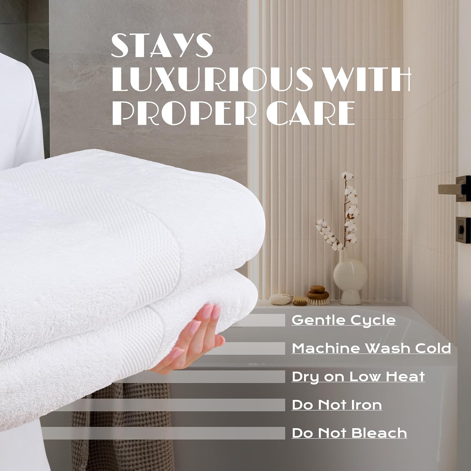 White Classic Luxury Soft Bath Towels 2 Pack