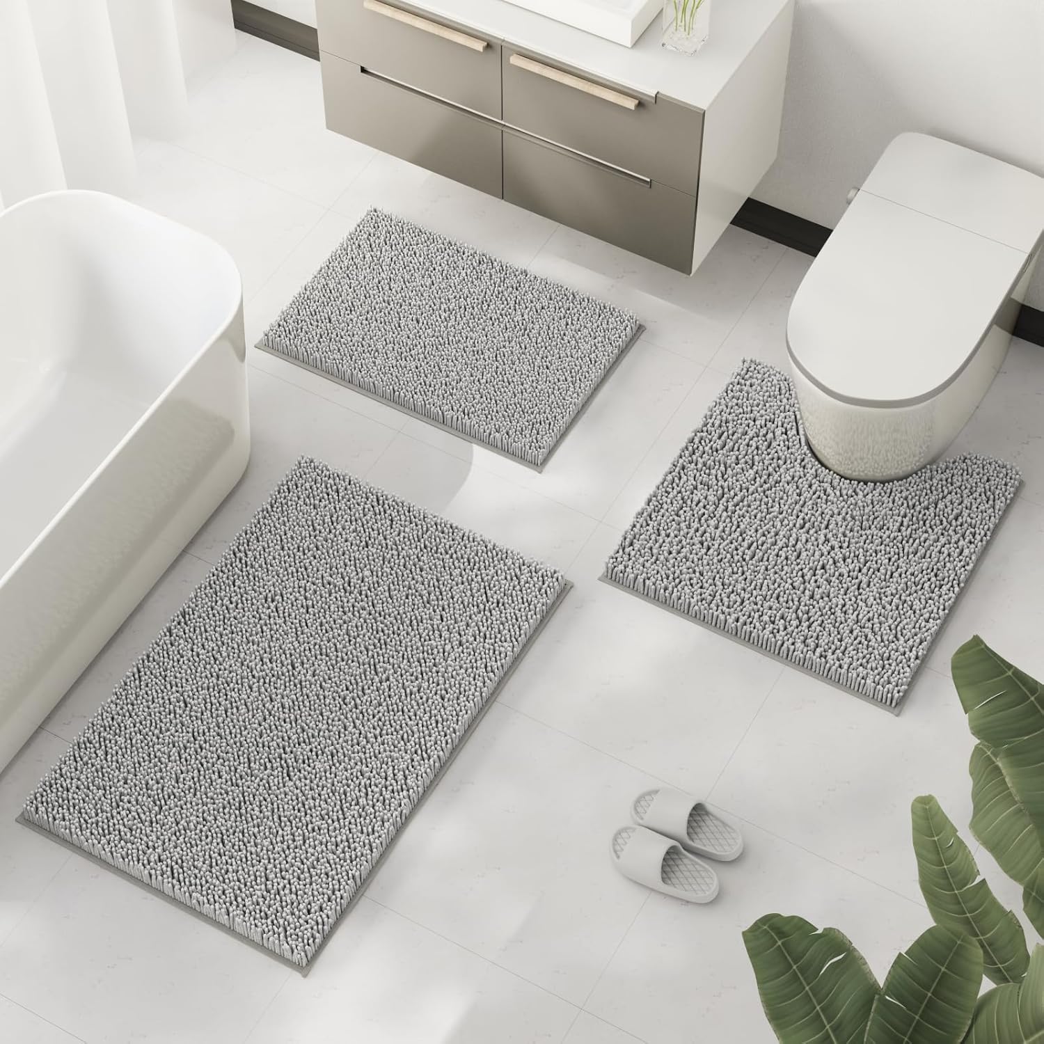 RUN HELIX 3 Piece Bathroom Rug Set 1