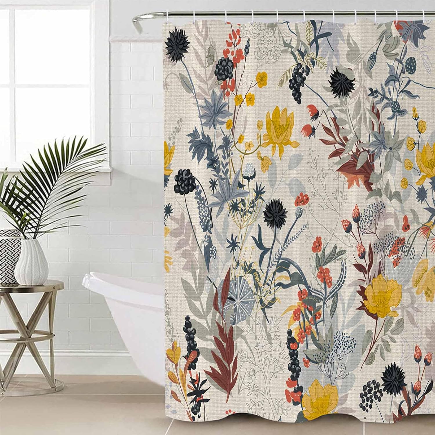 ZOE GARDEN Yellow Flower Bathroom Set