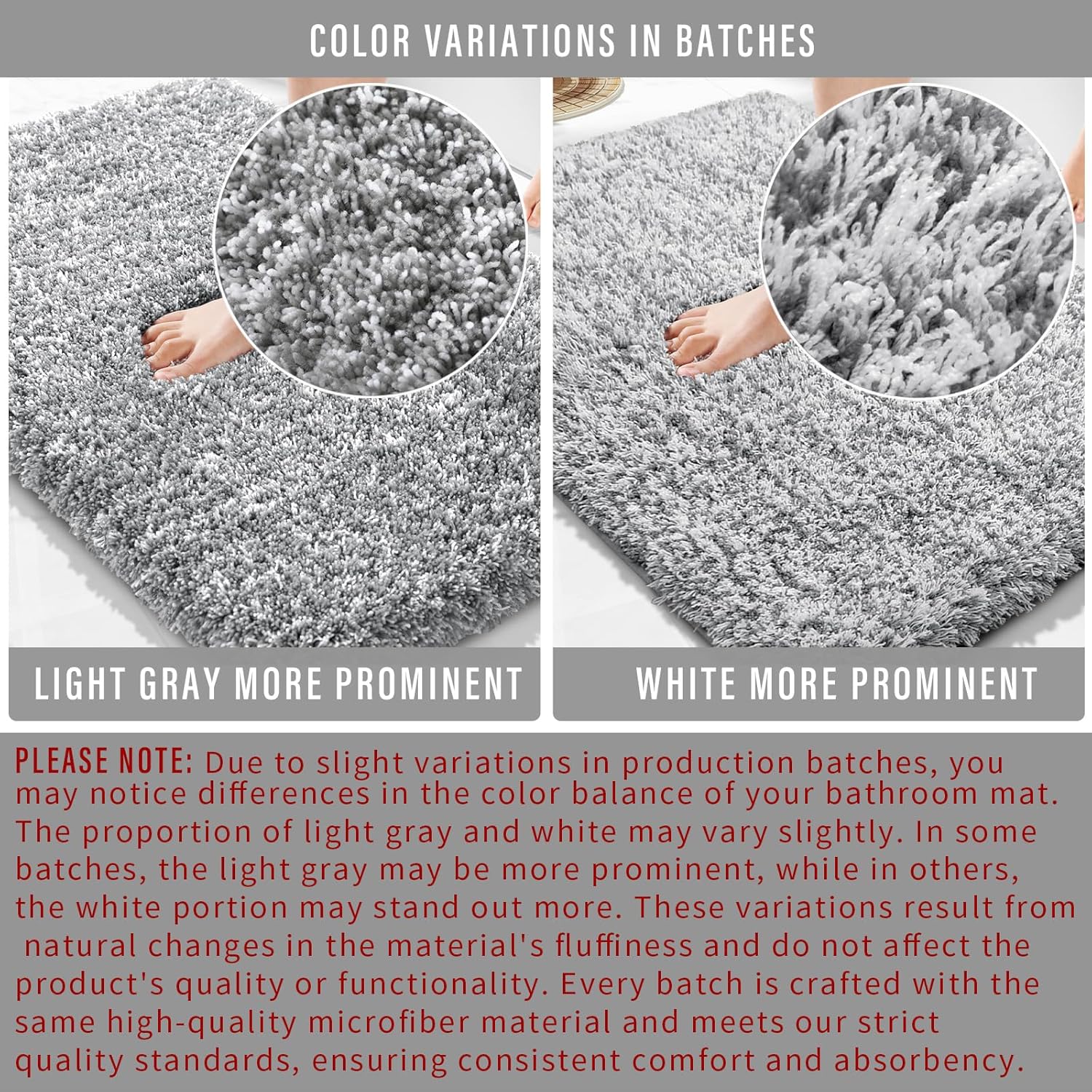 Yimobra Non Slip Bathroom Rug 36x24 Ultra Soft Microfiber Bath Mat