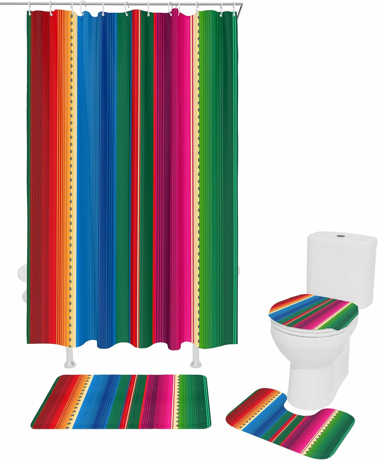 ZOE GARDEN Mexican Stripes Bathroom Set