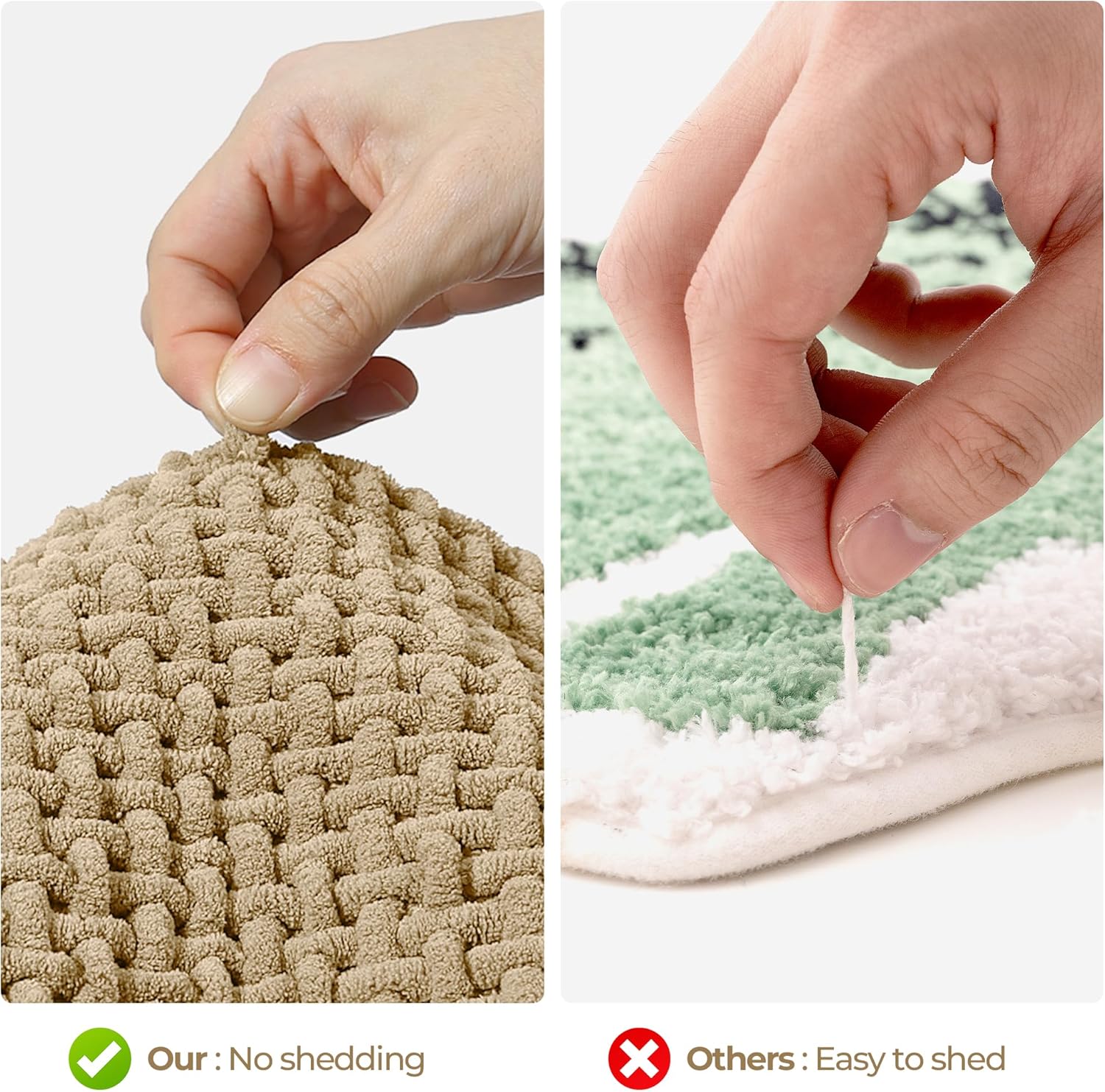 GRANNY SAYS Beige Bath Rug 24 x 16 Non-Slip Absorbent Mat