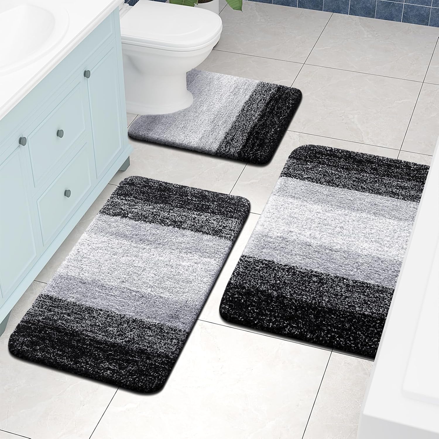 Arotive Microfiber Bath Mat 24 x 16 Black