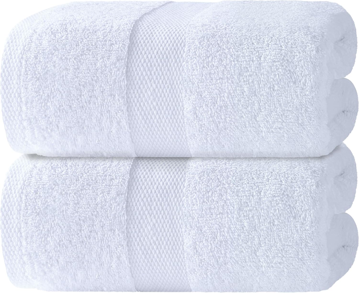 White Classic Luxury Soft Bath Towels 2 Pack