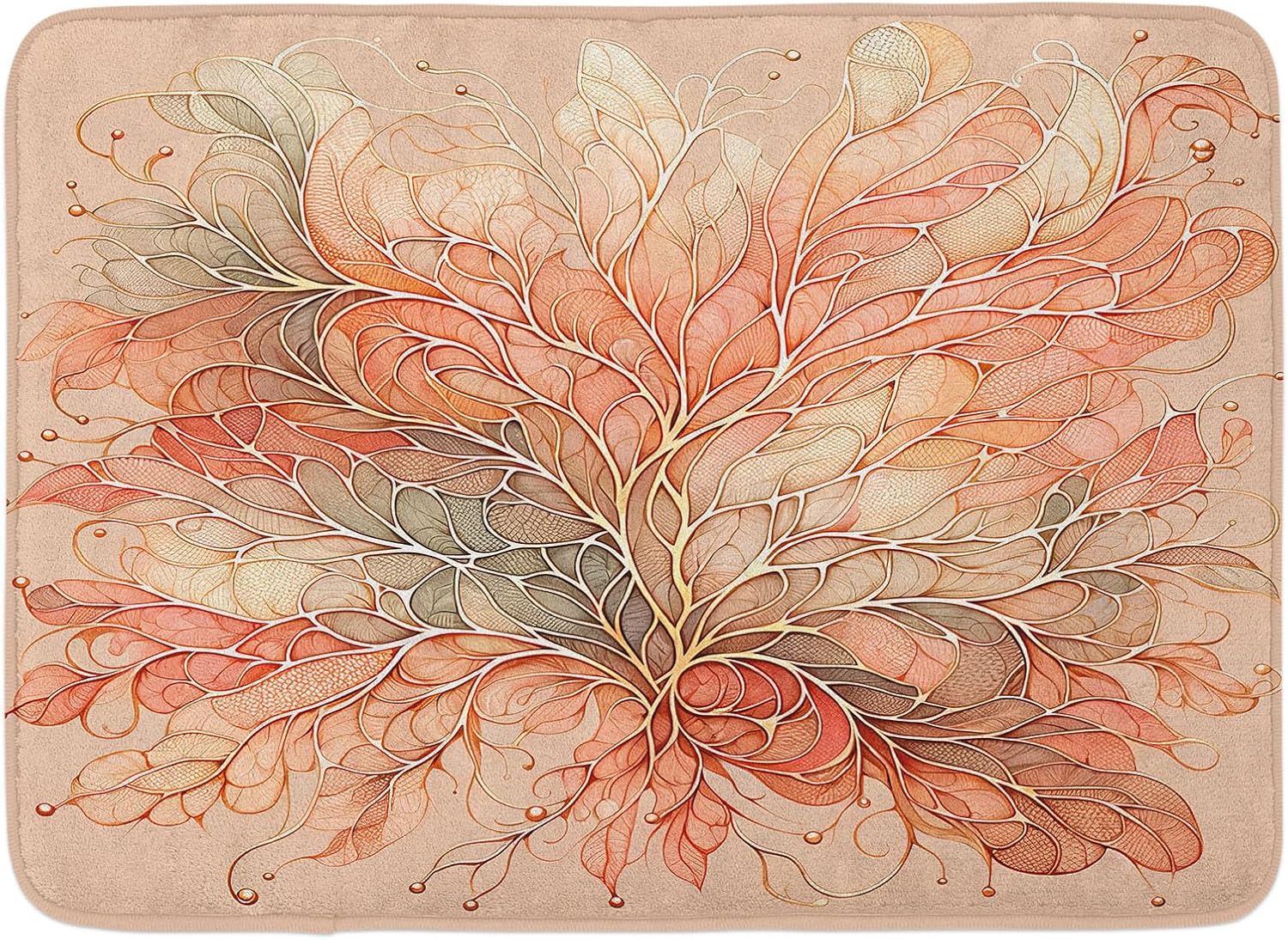 Ambesonne Peach Bath Mat - 302 x 20 Inches Plush Decor