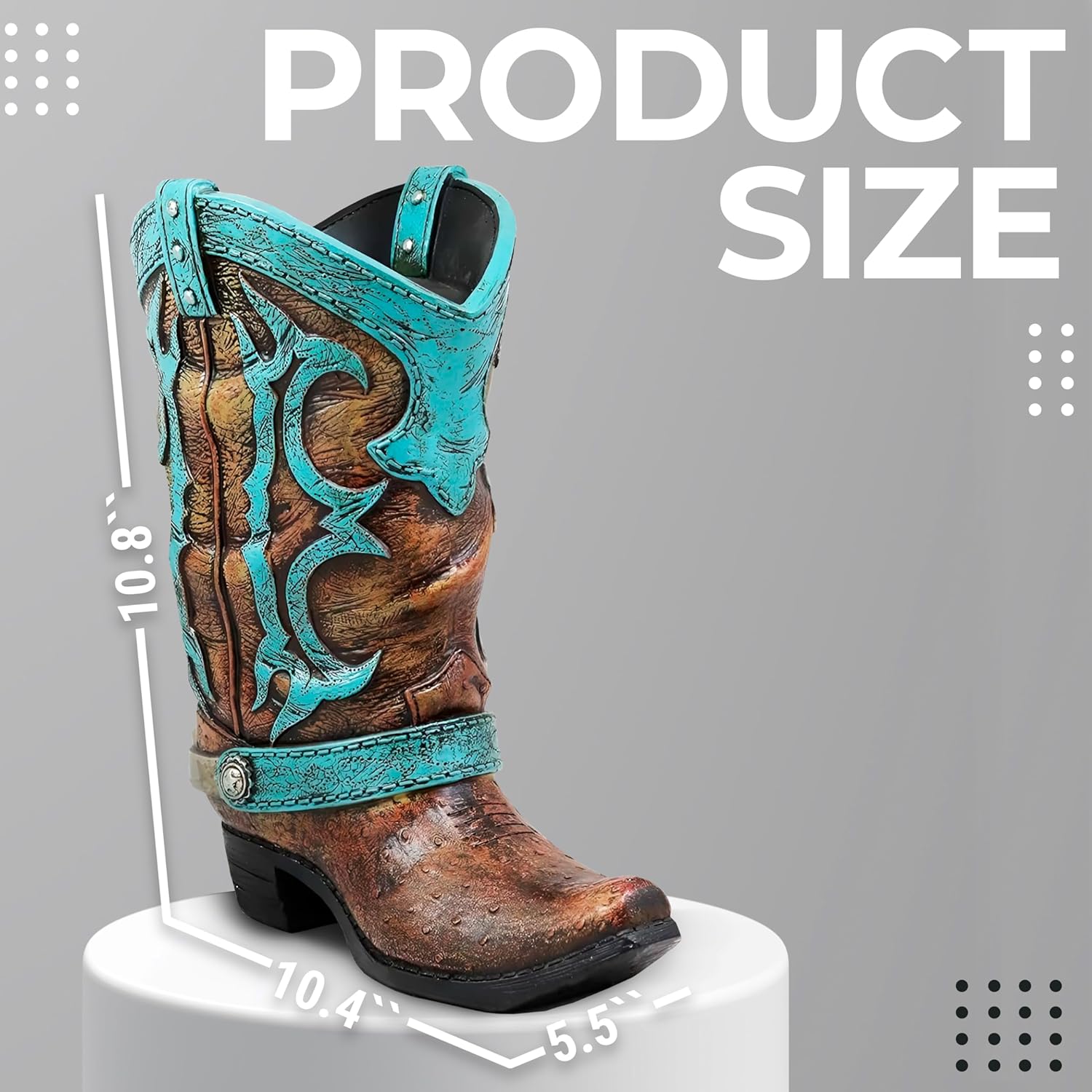 Granatan Cowboy Boot Toilet Brush Holder 1