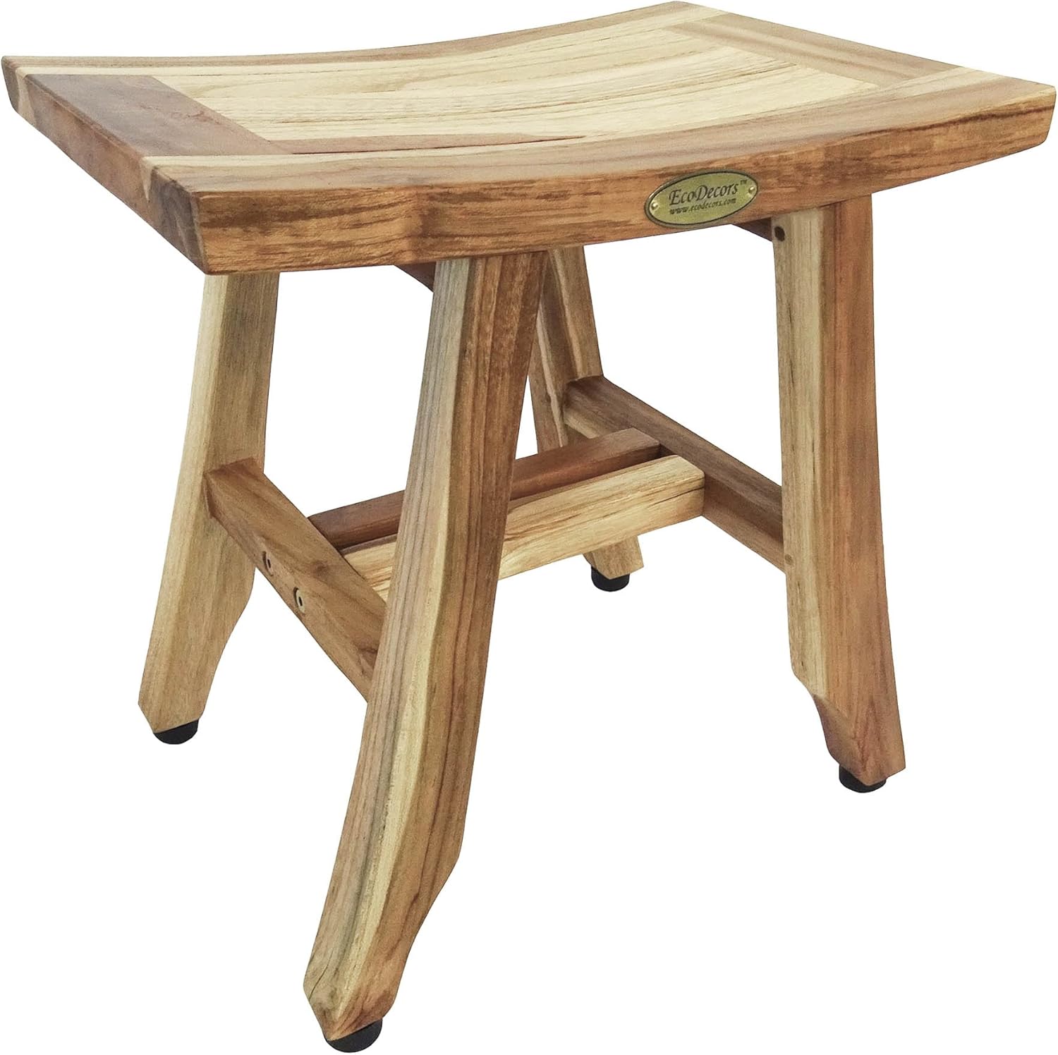 EcoDecors Teak Shower Shaving Foot Rest with Sealer
