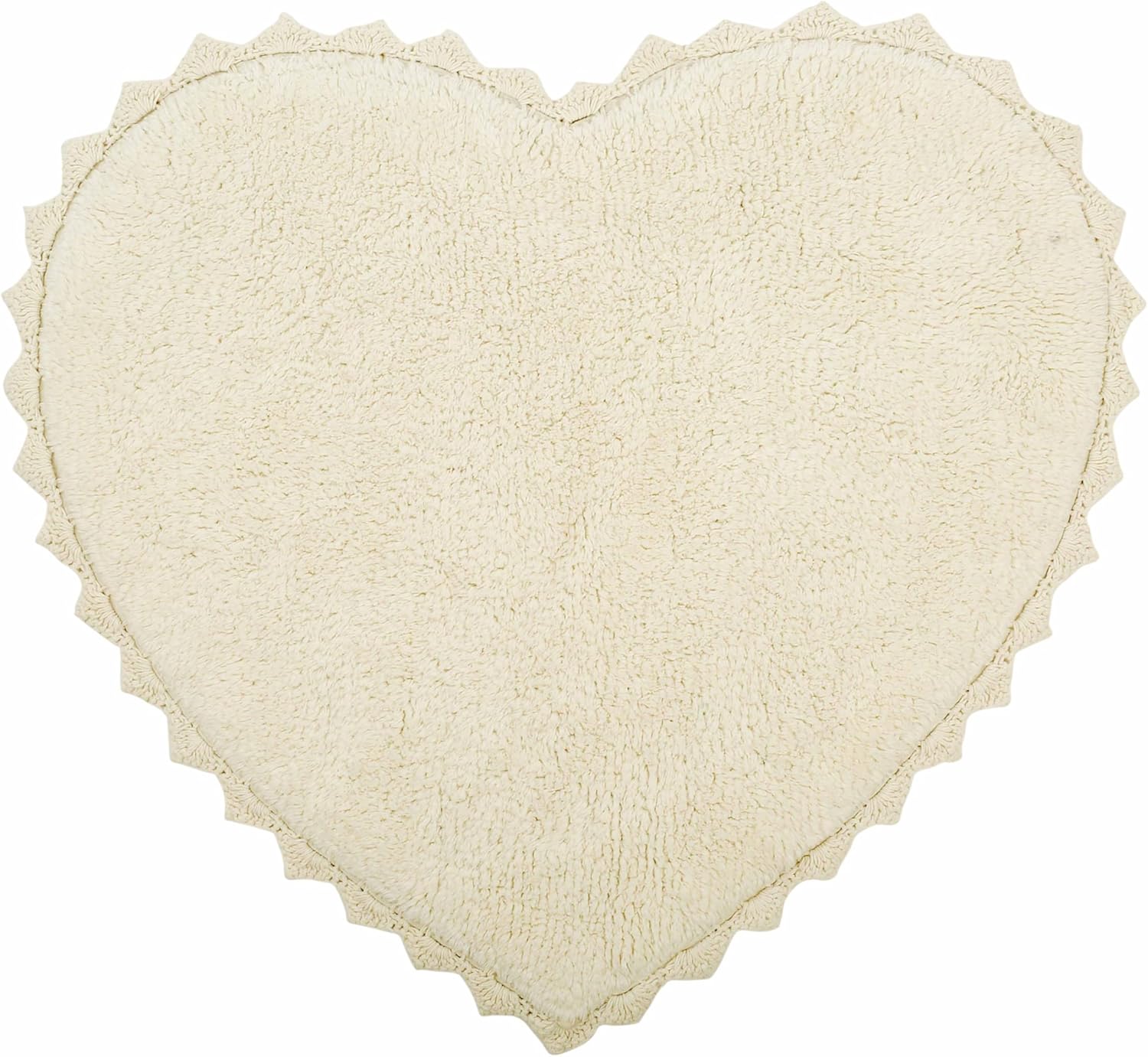 Royal Blaze Heart Shaped Bath Mat Reversible Cotton Bath Rug 28x28