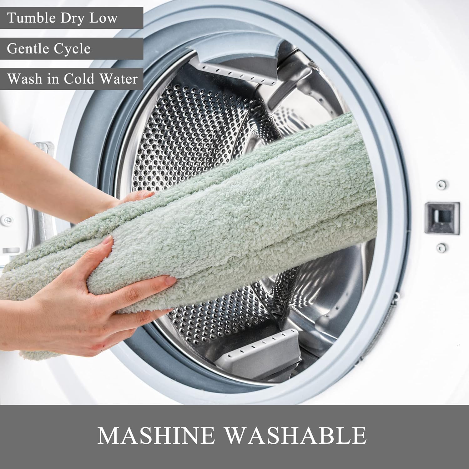 Kmson Ombre Bath Mat Green 20x32