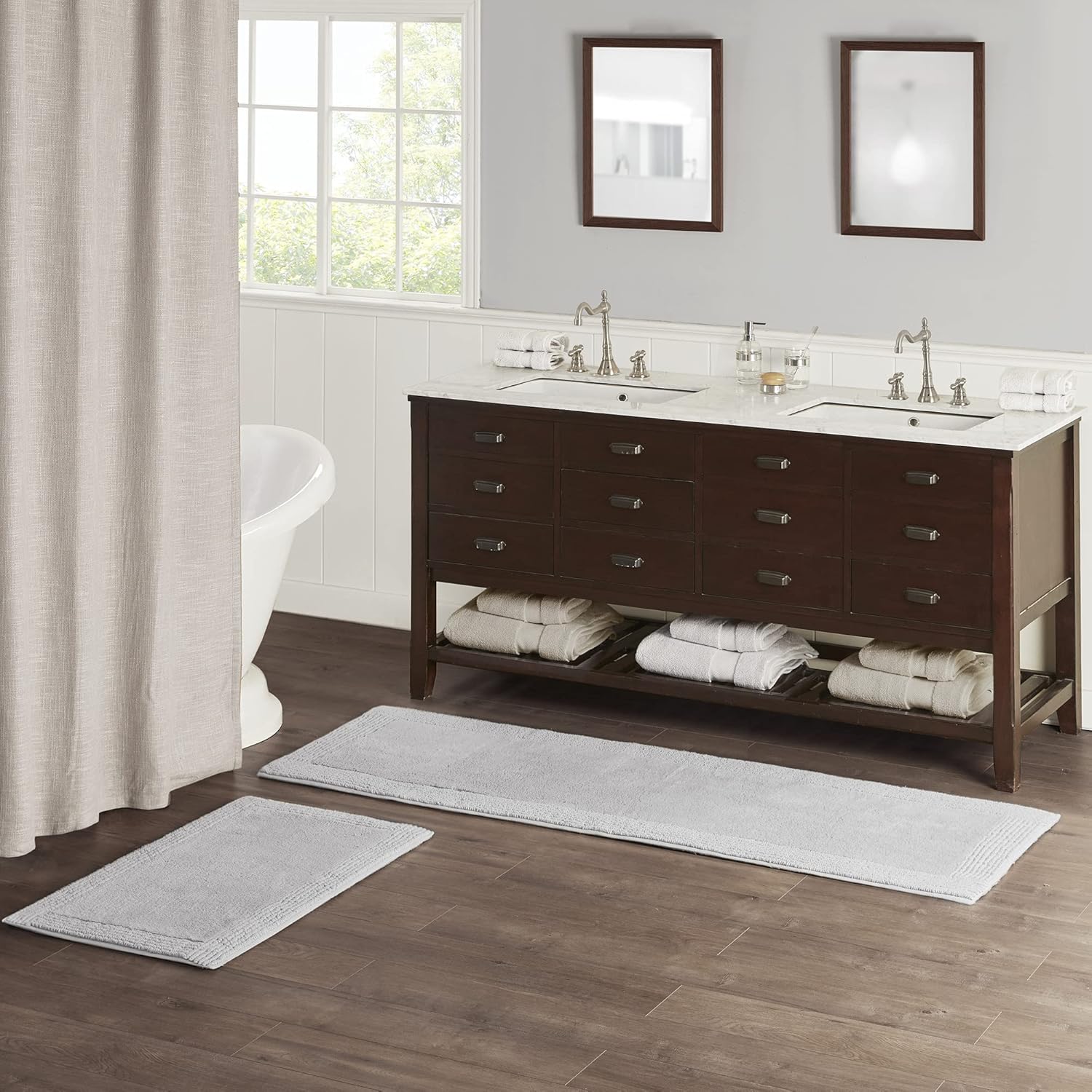 Madison Park Signature Splendor Reversible Bath Rug - 3000 GSM Cotton Plush