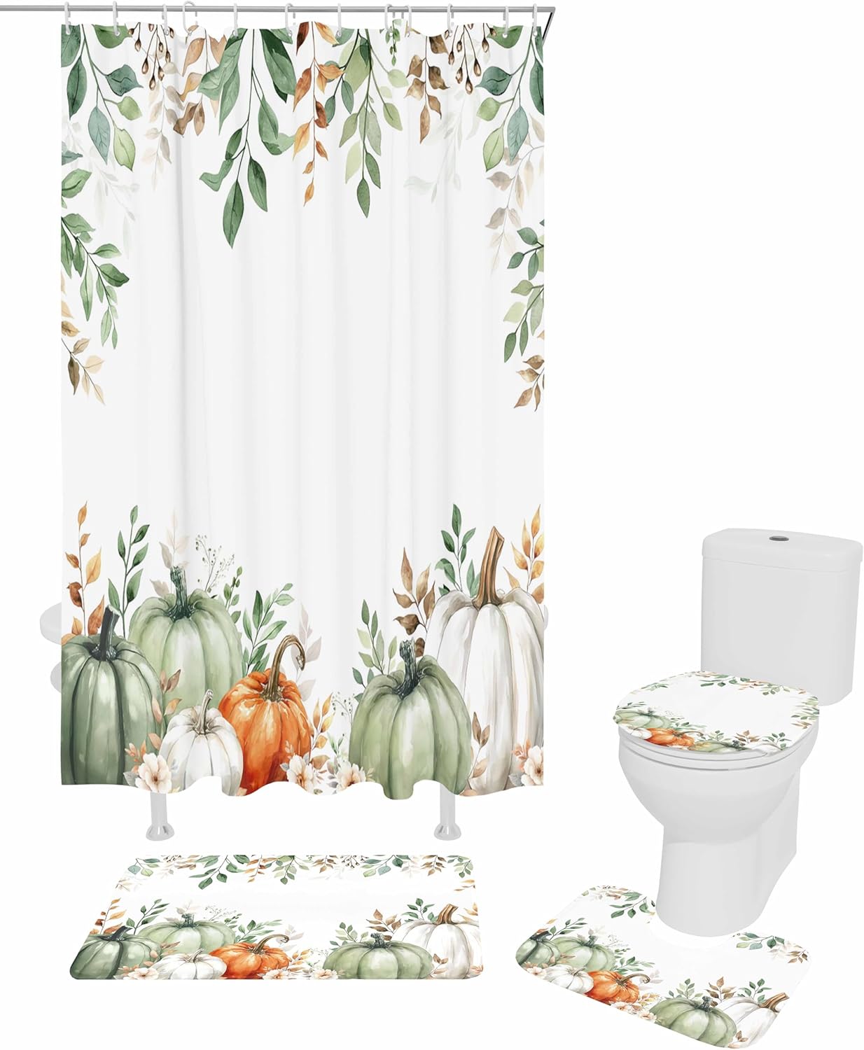 ZOE GARDEN Thanksgiving Pumpkin Bathroom Set