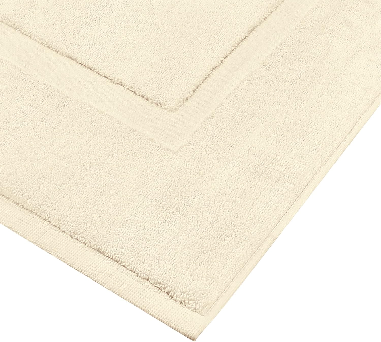 Utopia Towels Cotton Banded Rug 21x34 Inches 2 Pack Ivory