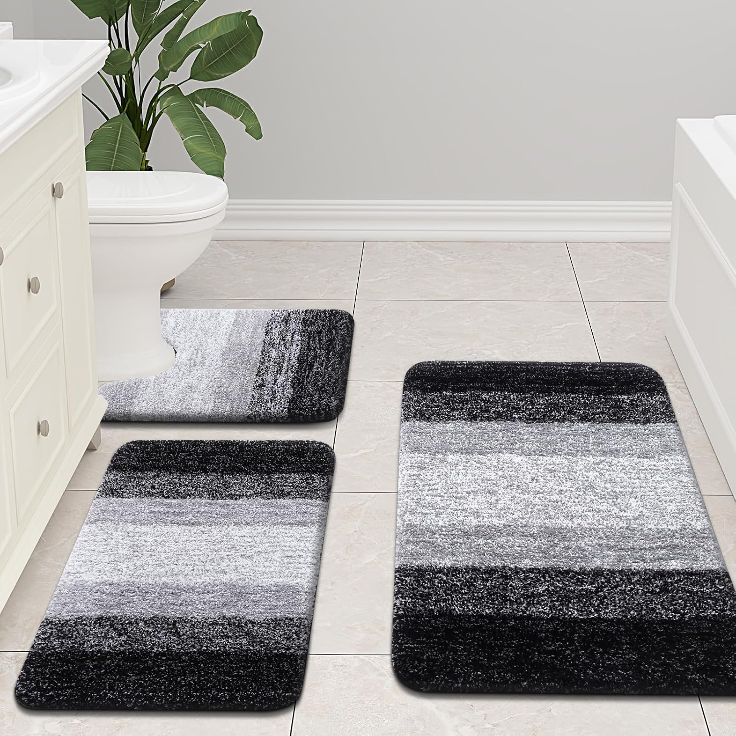 Arotive Microfiber Bath Mat 24 x 16 Black