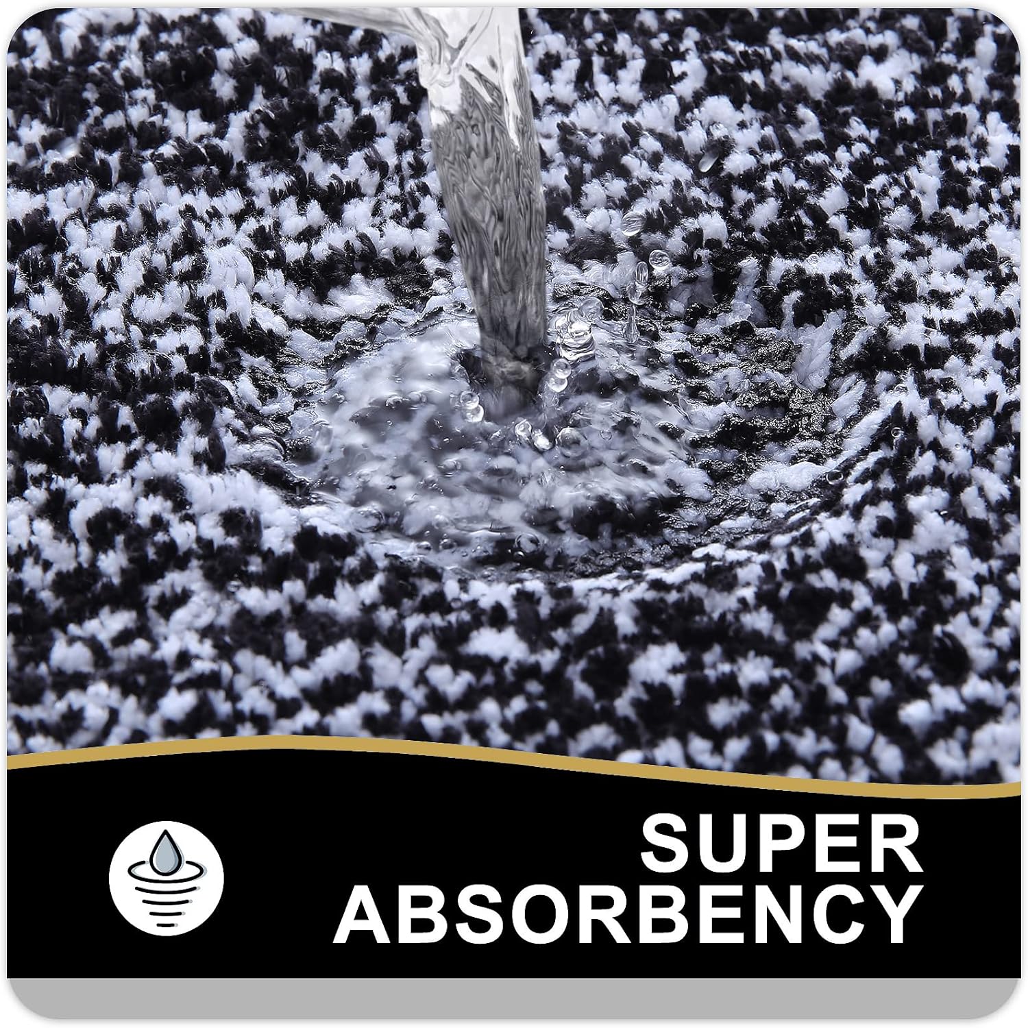 OLANLY Bath Rugs 24x16 Non-Slip Microfiber Mat