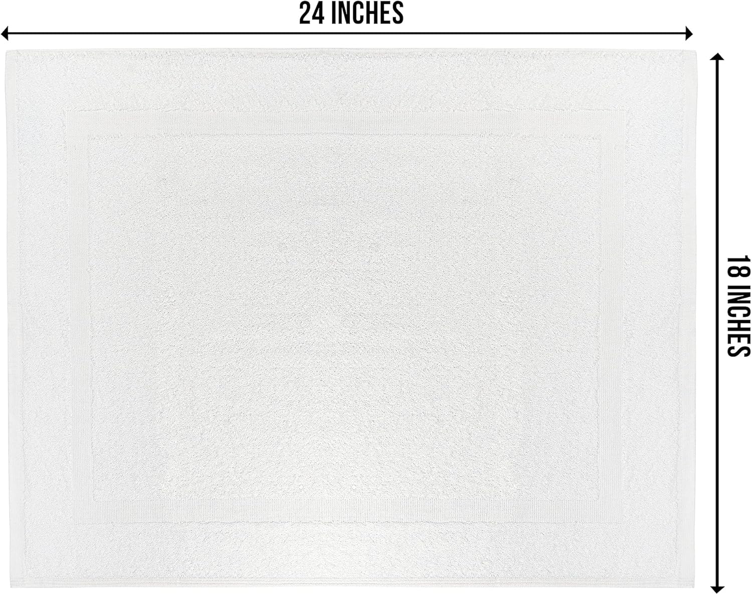 TOALLA 12 Pack 100 Cotton White Bath Mat Towel 18x25 Inches
