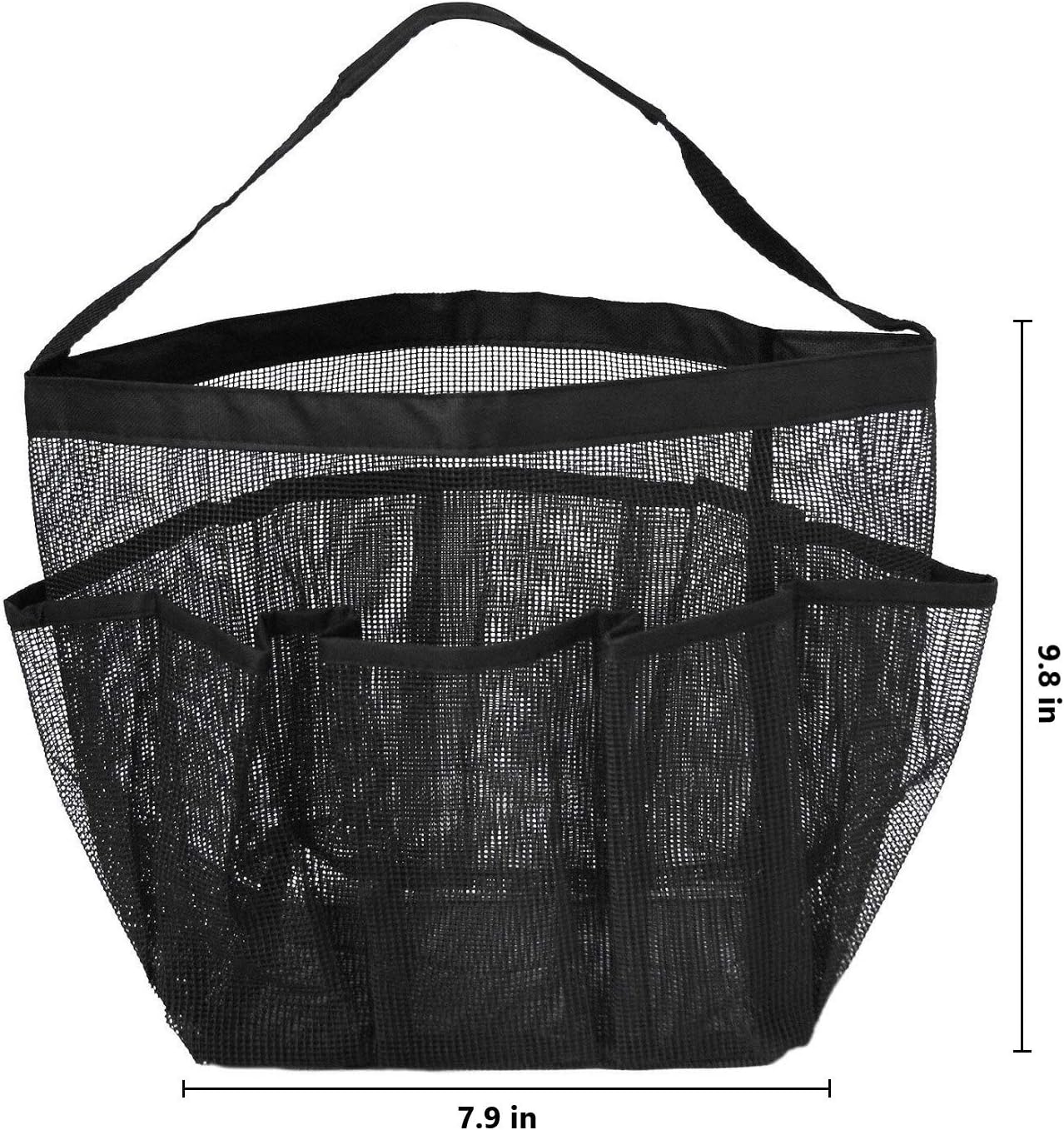 VousNous Mesh Shower Caddy with 8 Compartments Black