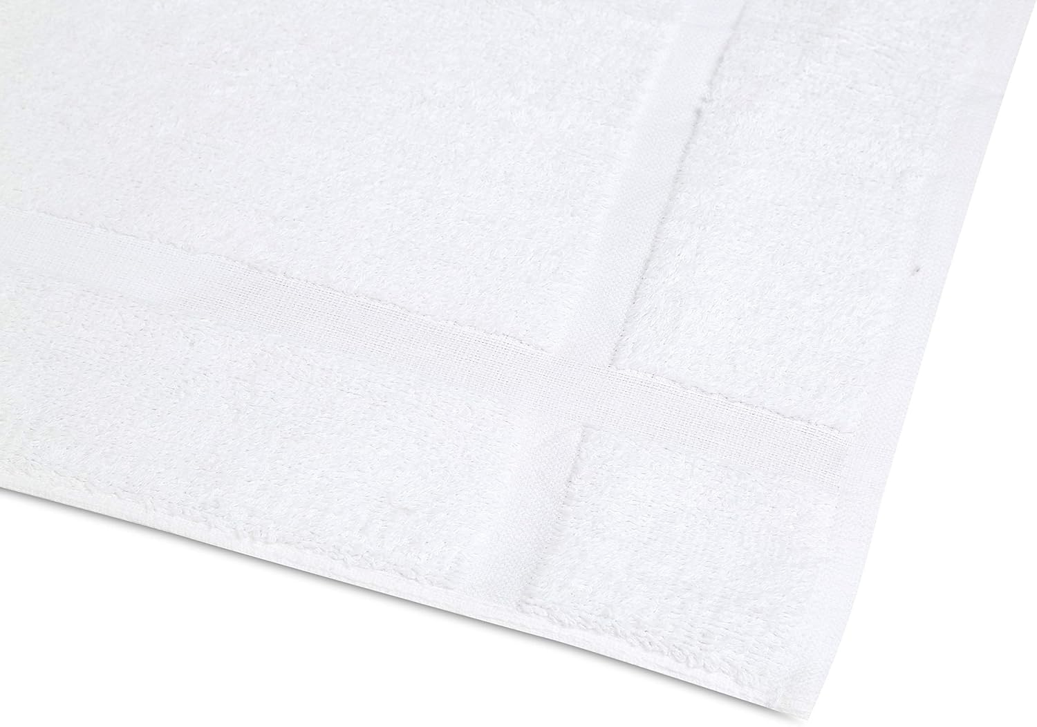 GOLD TEXTILES 12 Pack White Bath Mats 20x30 Inches