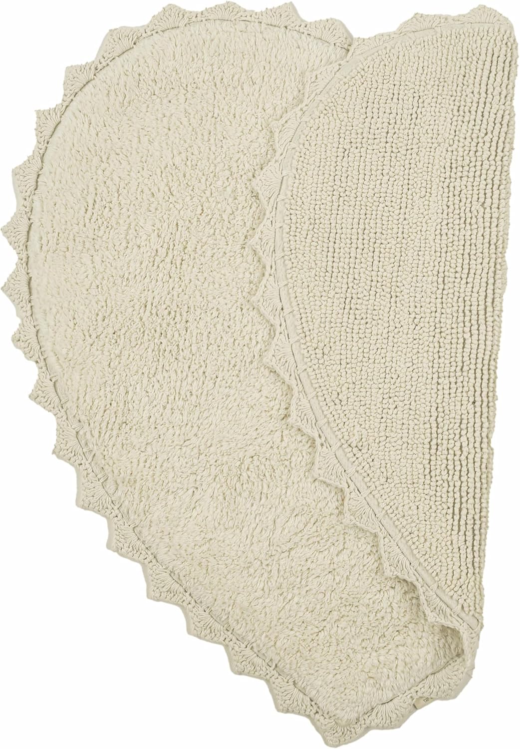 Royal Blaze Heart Shaped Bath Mat Reversible Cotton Bath Rug 28x28