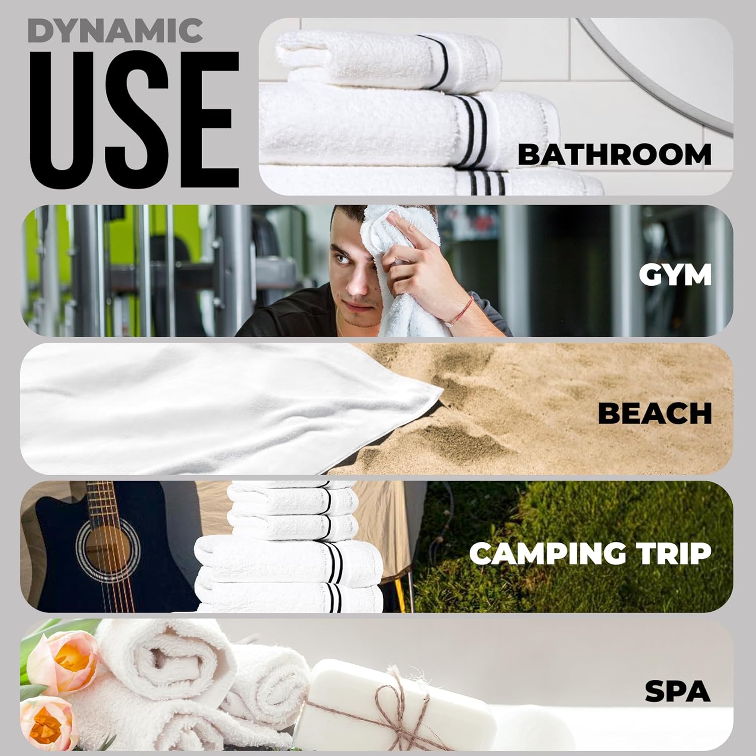Simpli-Magic 8-Piece Premium Towel Set