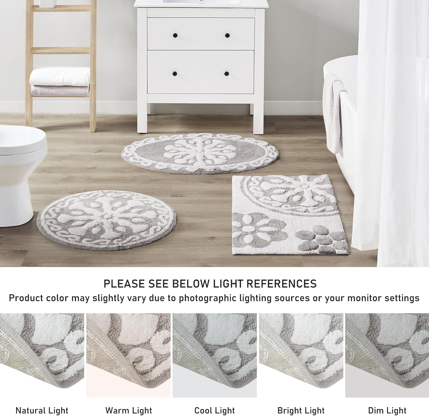 Madison Park Casablanca Cotton Tufted Bath Rug - Taupe 20 x 30