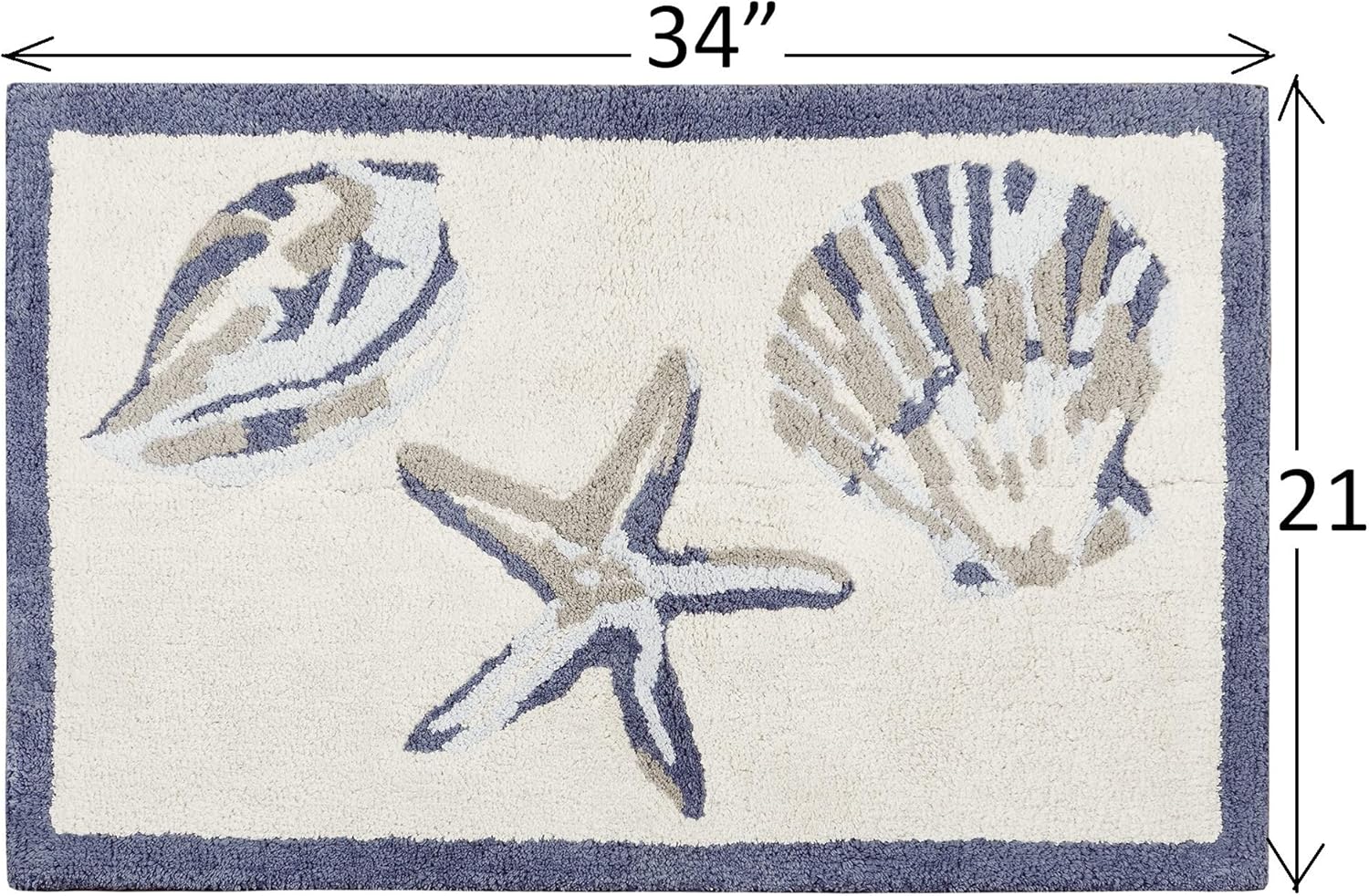 Madison Park Bayside Cotton Tufted Bath Mat 21X34