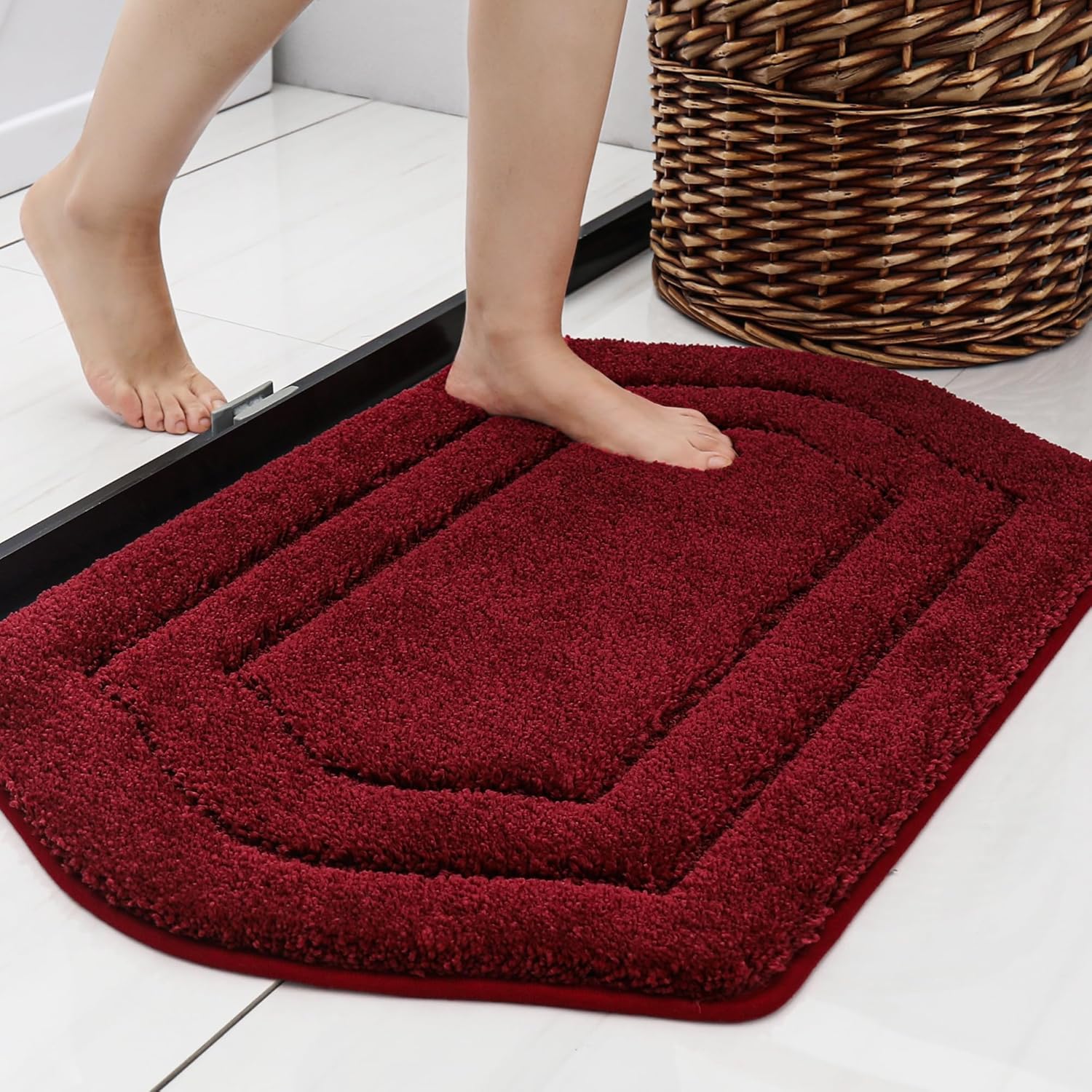 COSY HOMEER Bath Rug - Anti-Slip Soft 100 Polyester 17x27 Inches