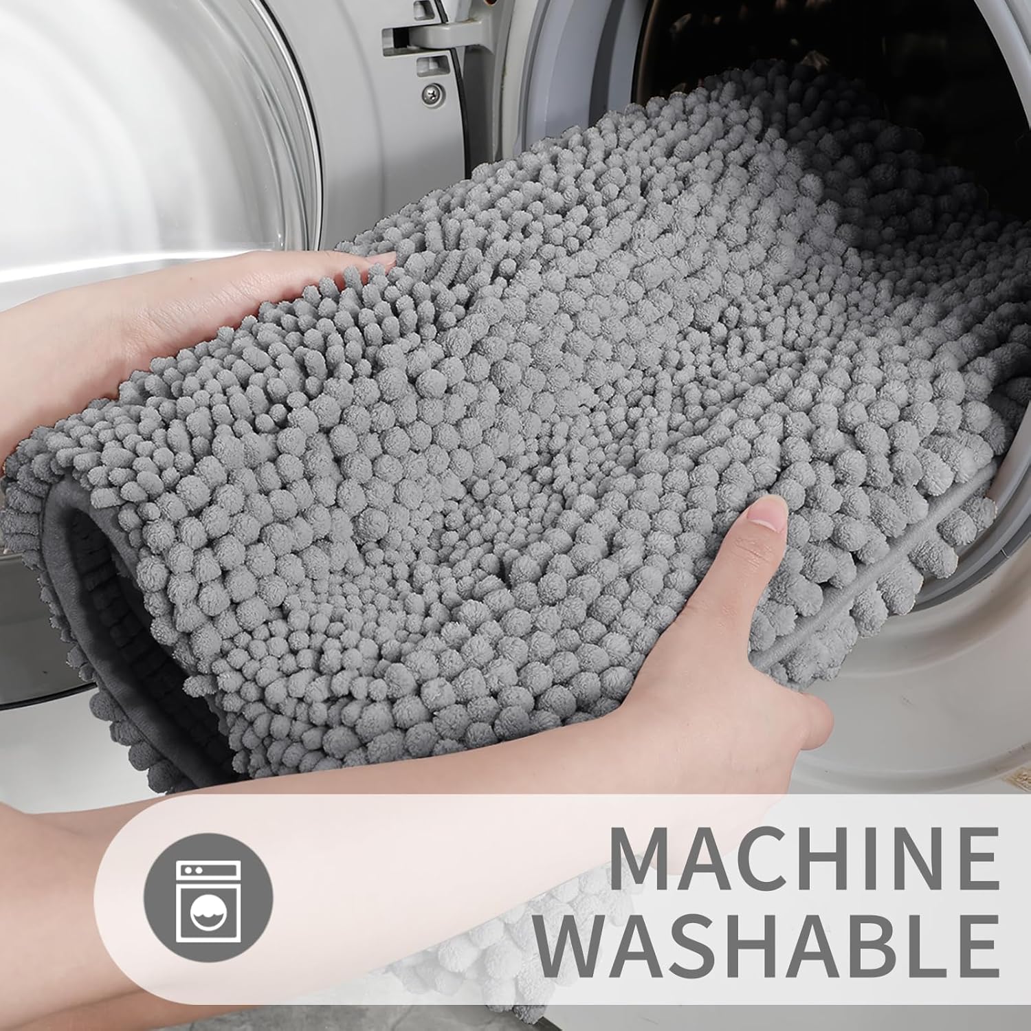 Yimobra 2 Piece Washable Bath Mat Set