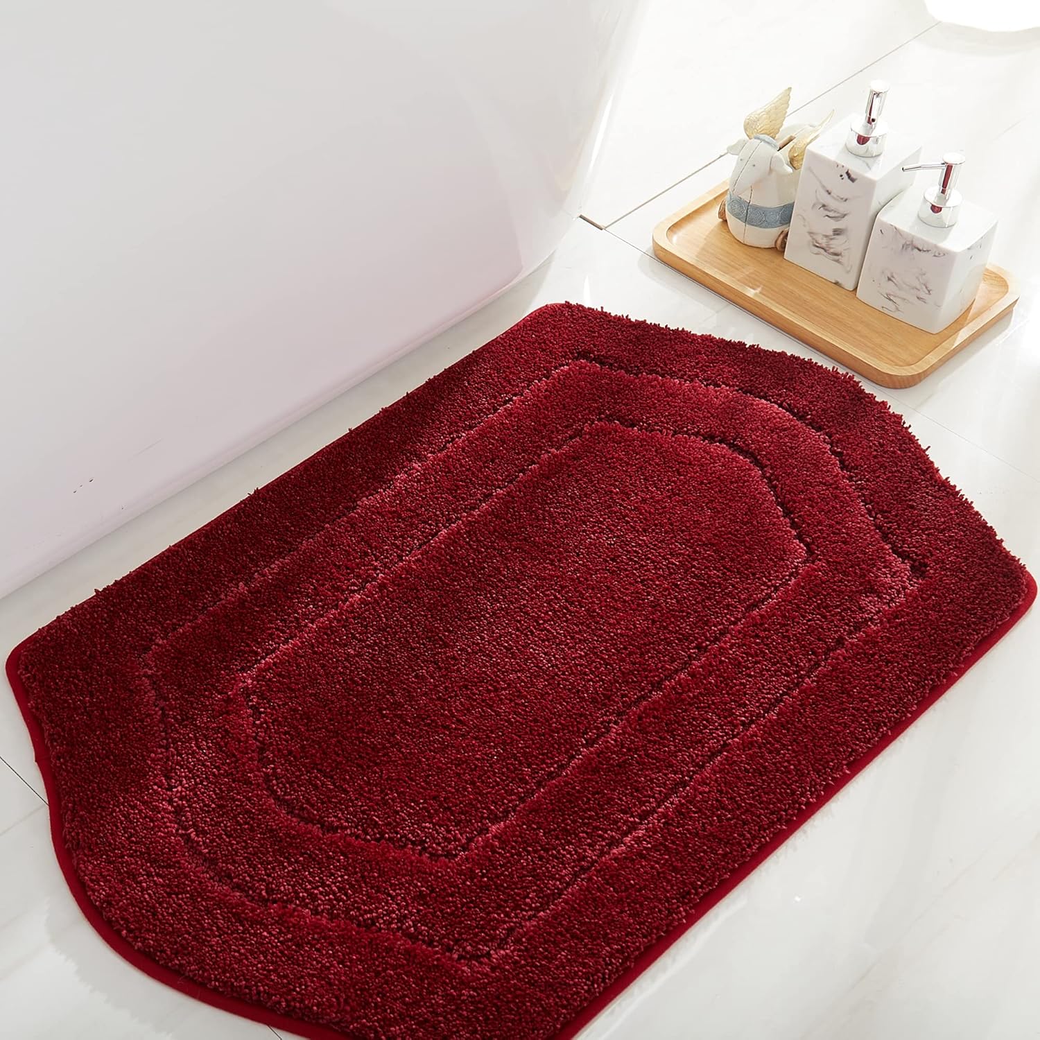COSY HOMEER Bath Rug - Anti-Slip Soft 100 Polyester 17x27 Inches